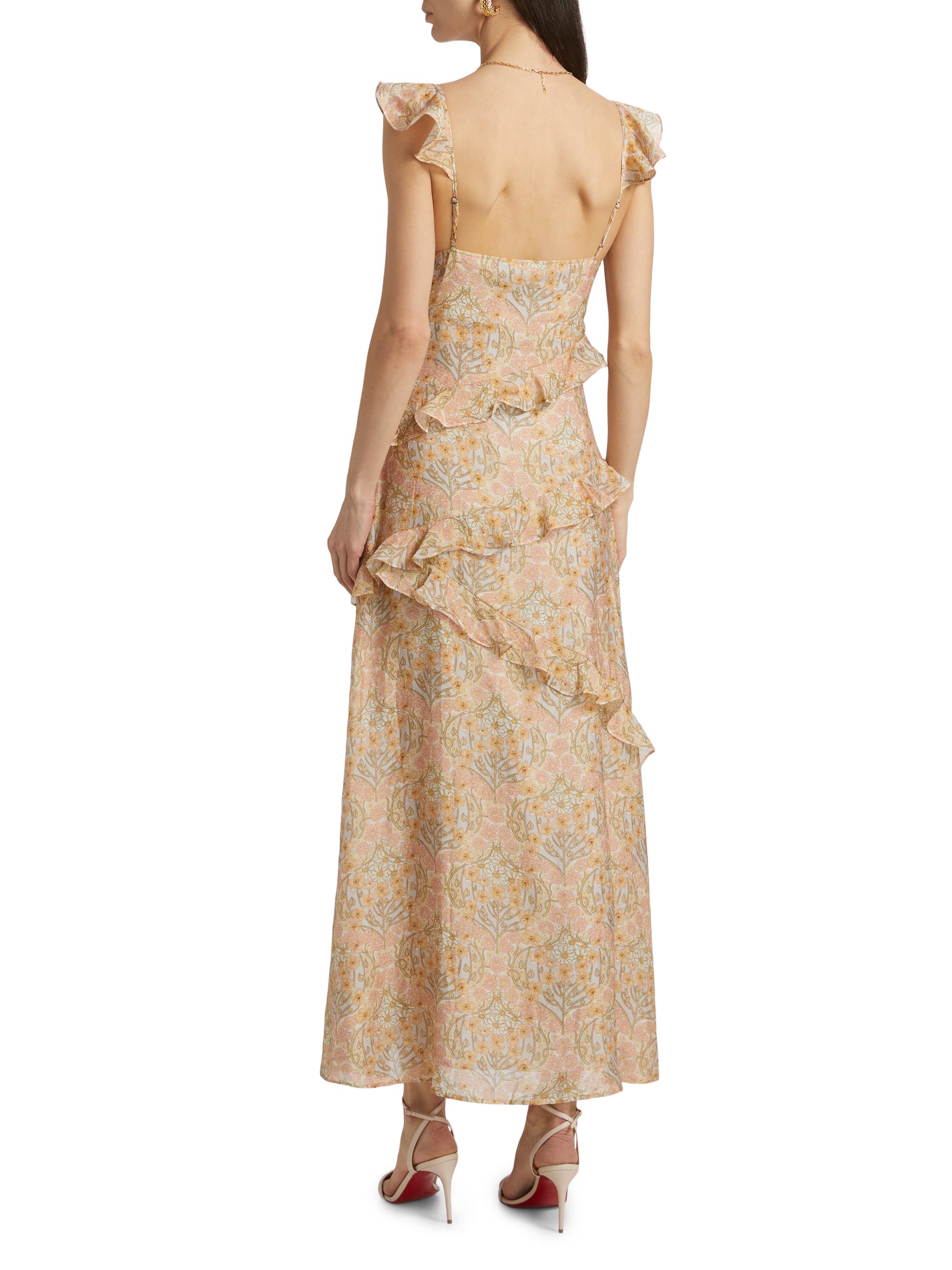 Calabasas Floral Ruffle Maxi Dress