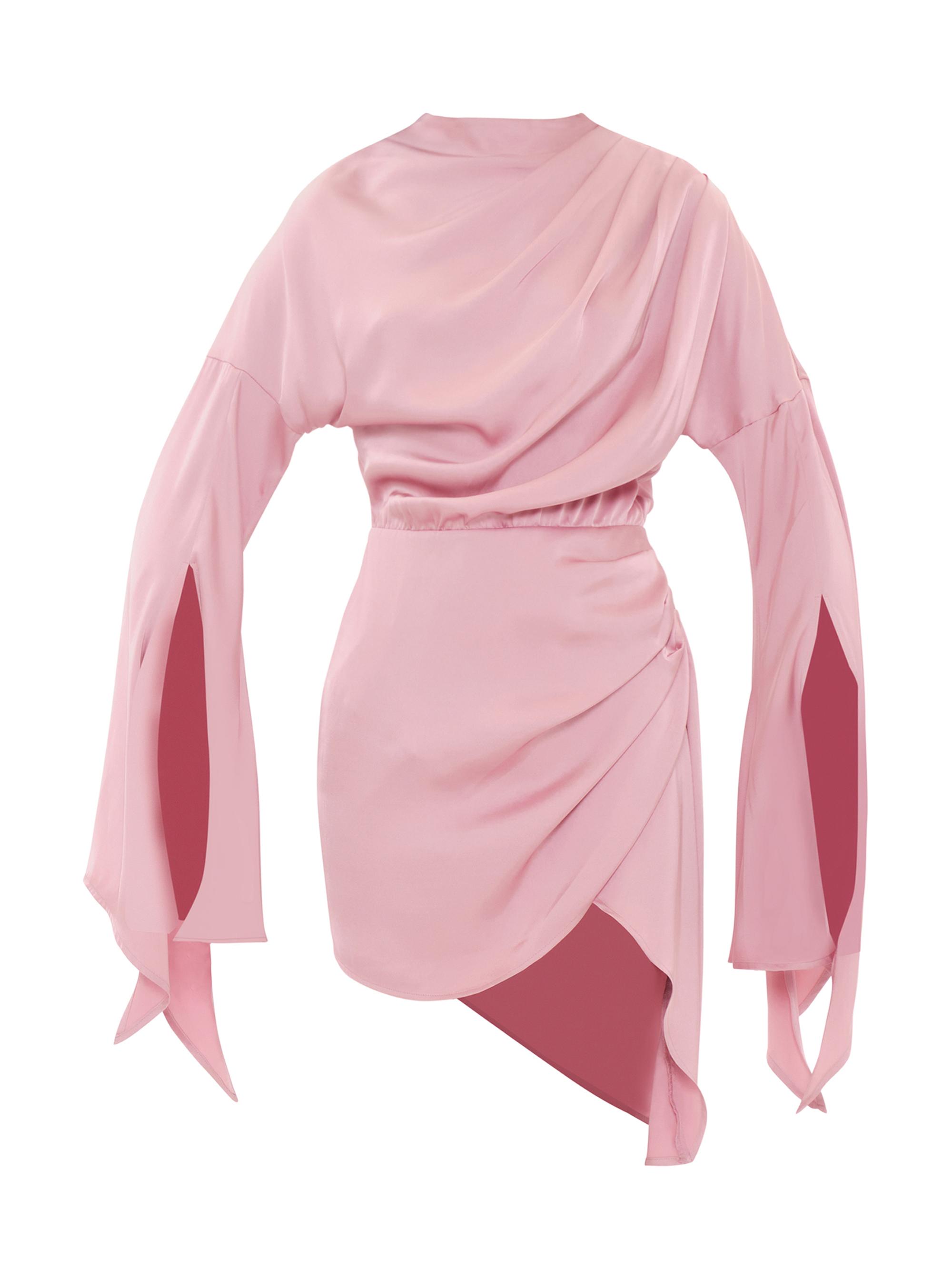 Andrea Iyamah Women's Kari Draped Minidress - Powder Pink