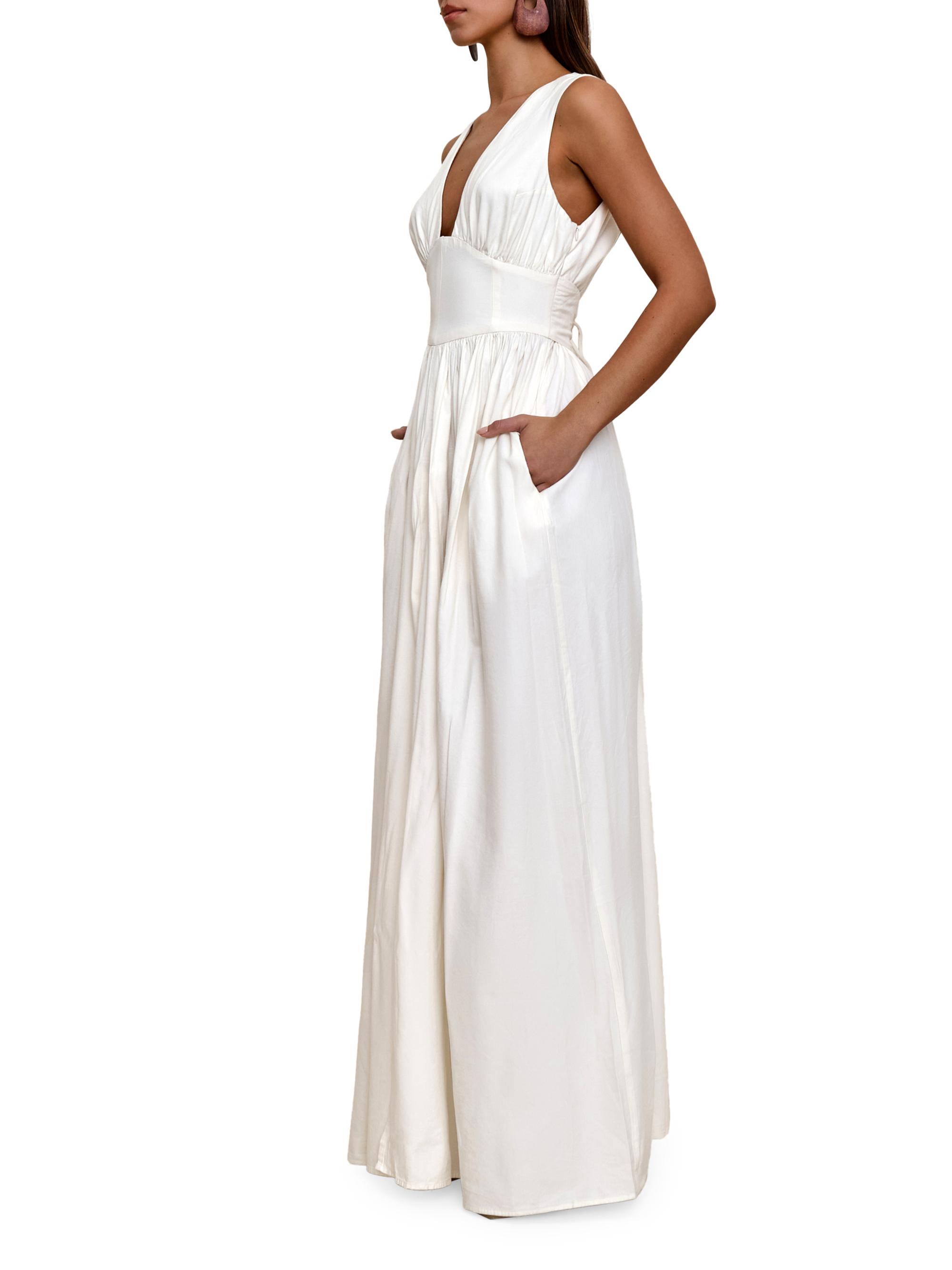 Andrea Iyamah Women's Rexi Cotton-Blend Maxi Dress - Limestone