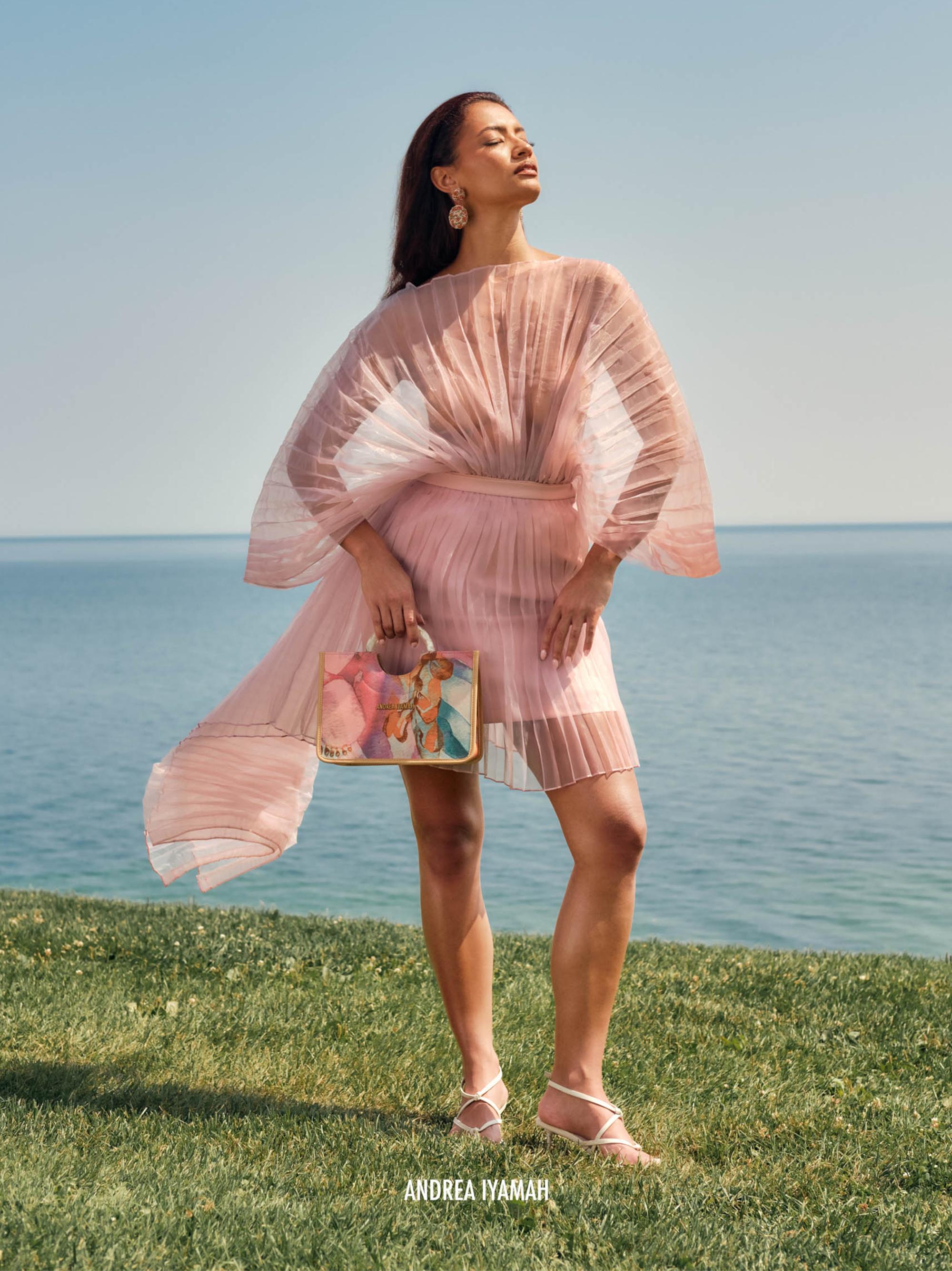 Andrea Iyamah Sombra Pleated Organza Bodysuit | Saks Fifth Avenue