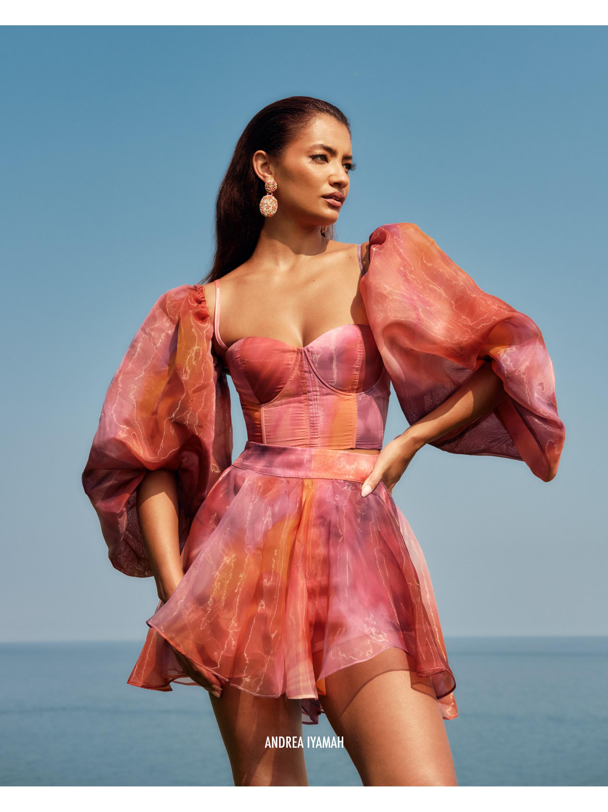 open lace back dress ANDREA IYAMAH ANIDA MINI DRESS