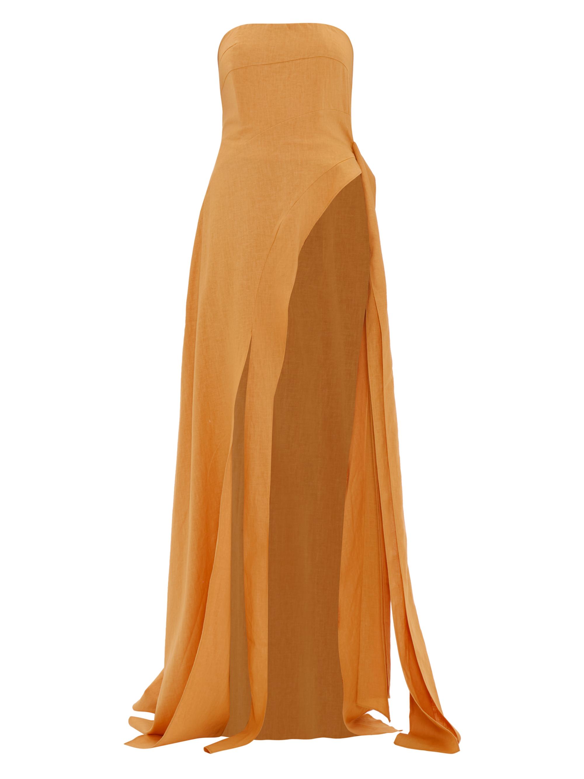 Andrea Iyamah Women's Fora Strapless Full-Length Top - Mustard