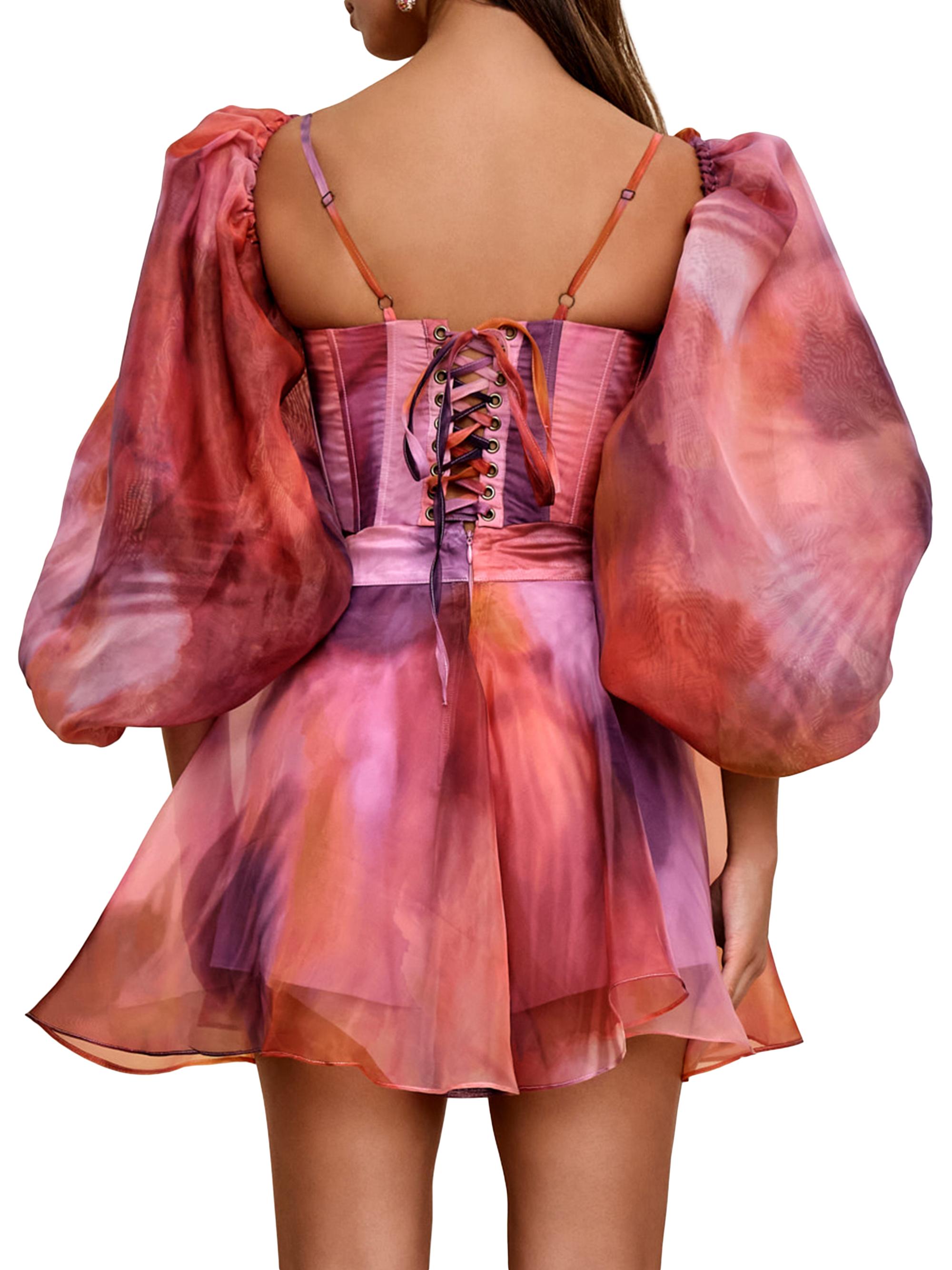 Andrea Iyamah Kokos Puff-Sleeve Crop Top | Saks Fifth Avenue
