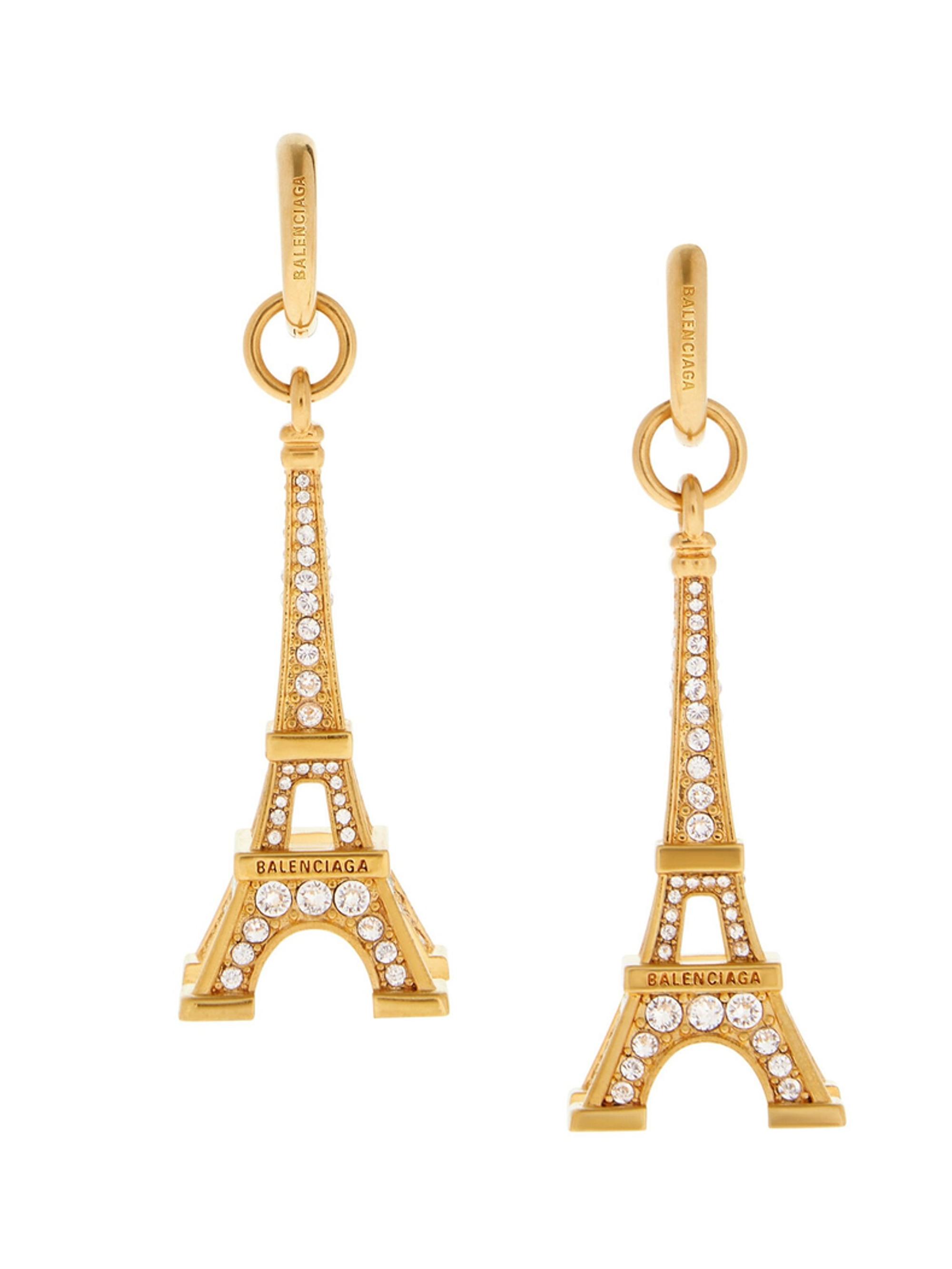 Balenciaga Women's Paris Souvenir Eiffel Earrings - Gold