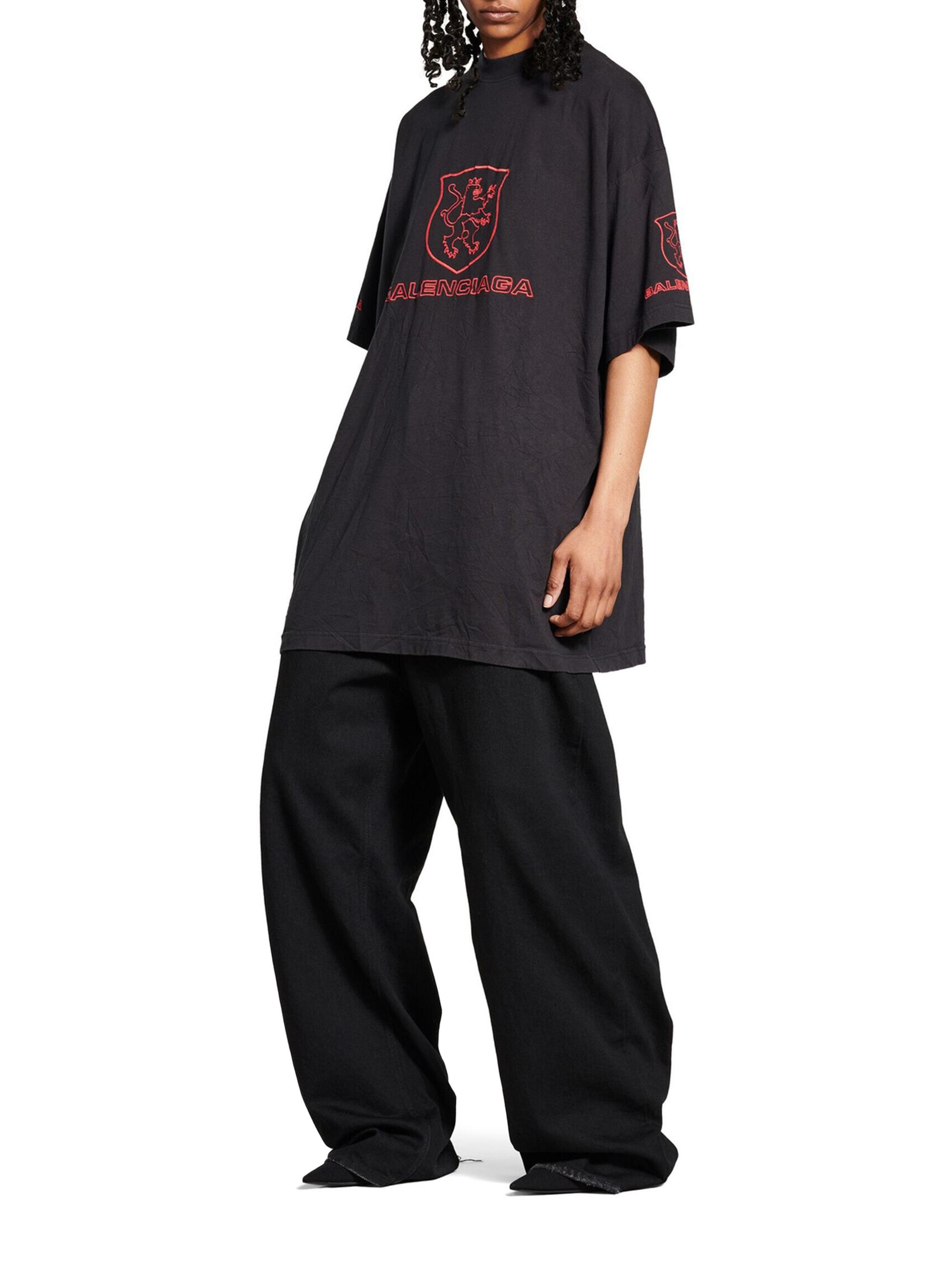 BALENCIAGA バレンシアガ 20AW LION'S LAUREL オーバーサイズスウェットトレーナー ブラック M 656999 TKV74 BALENCIAGA - BALENCIAGA バレンシアガ 20AW LION'S LAUREL オーバー