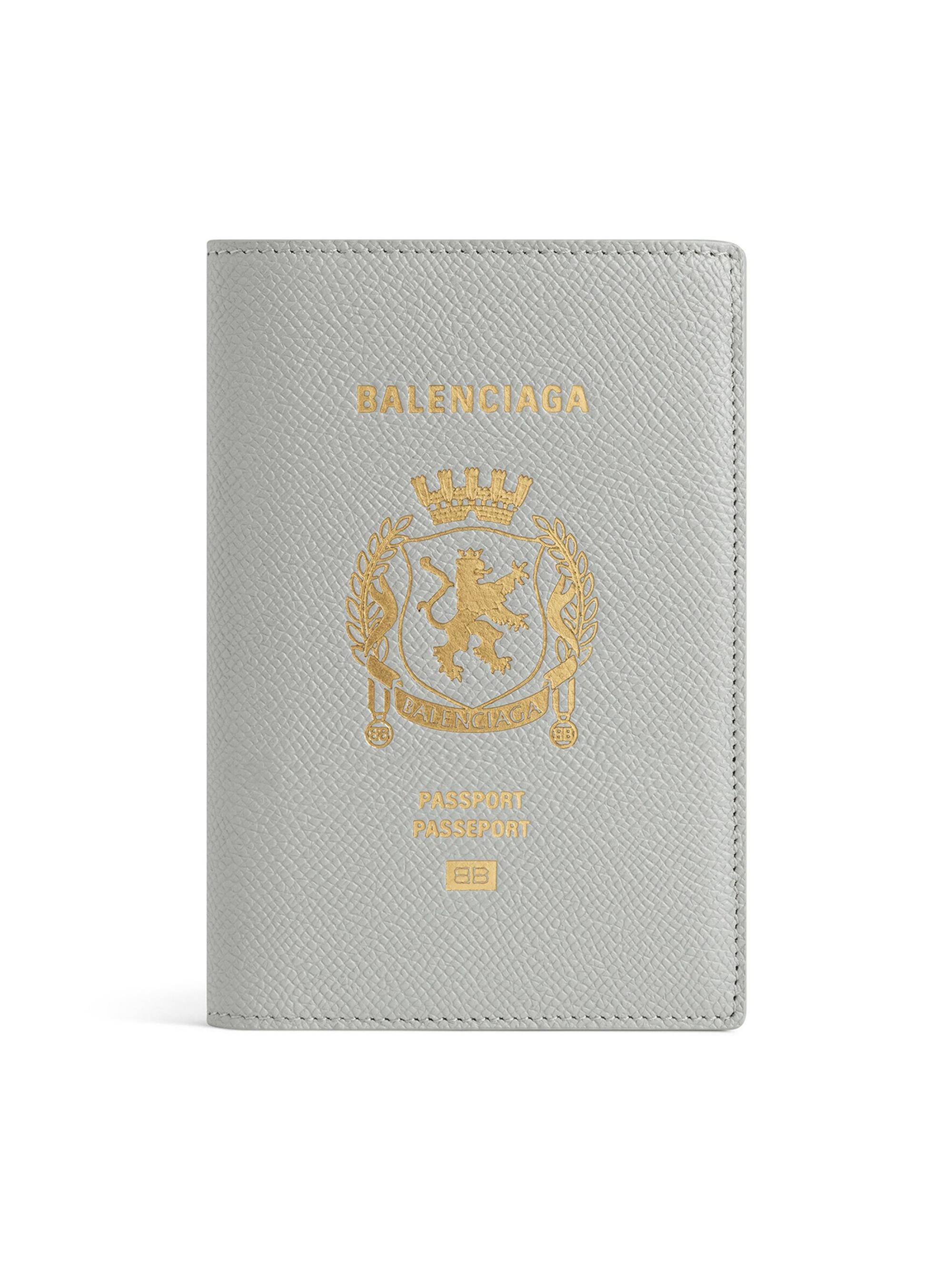 Balenciaga Men's Passport Holder -  Grey