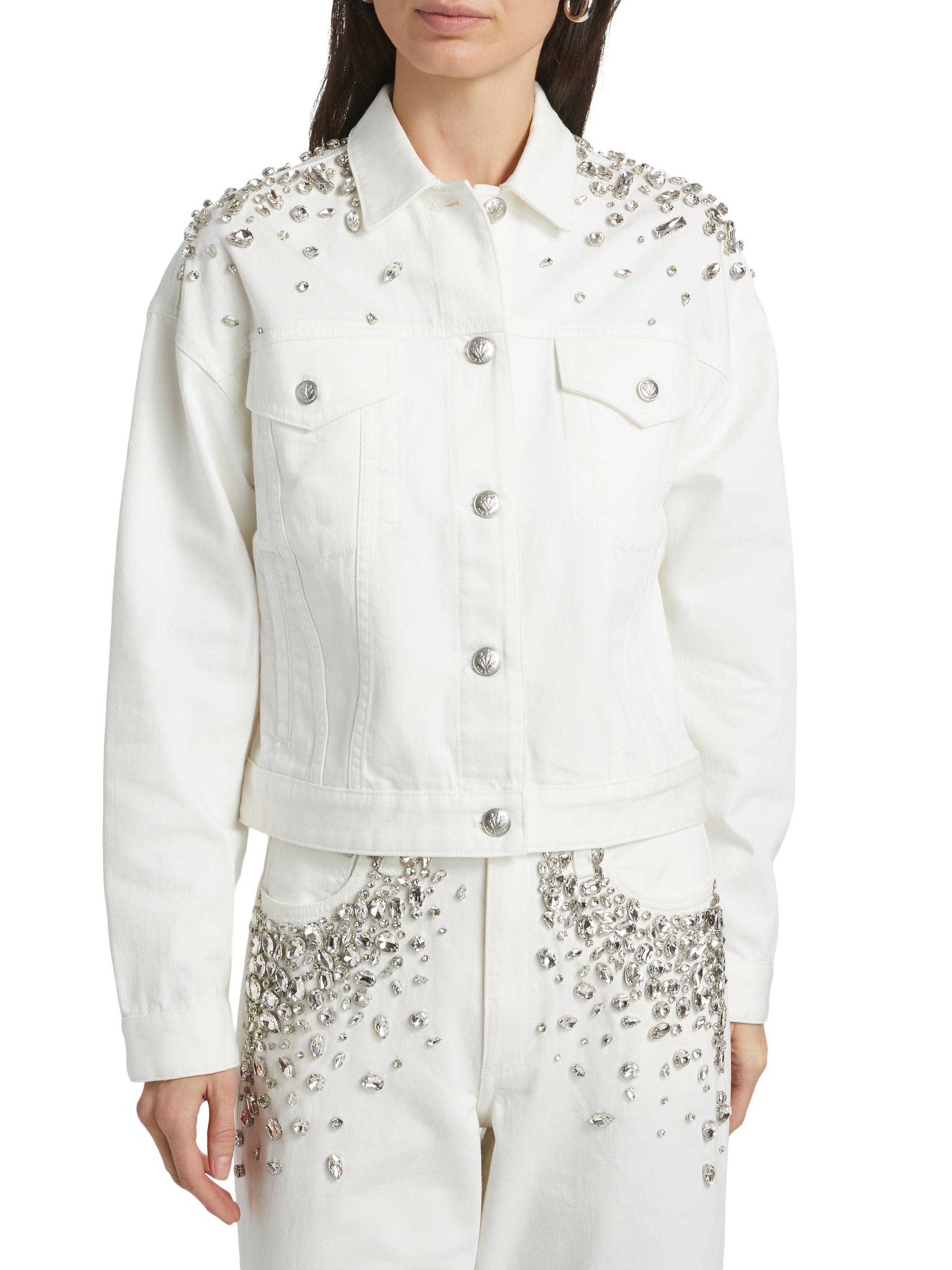 rag & bone Elsa Embellished Cotton Denim Jacket | Saks Fifth Avenue