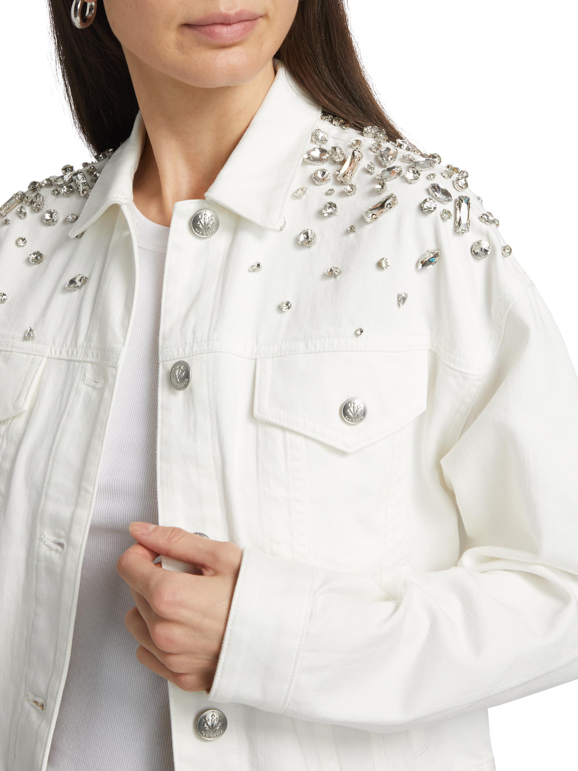 rag & bone Elsa Embellished Cotton Denim Jacket | Saks Fifth Avenue