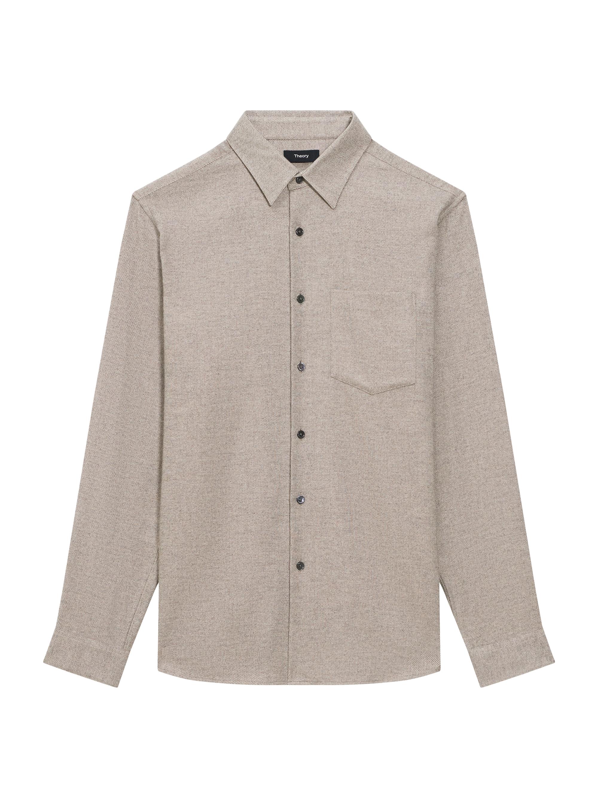 Theory Men's Irving Pocket Button-Front Shirt - Taupe Melange