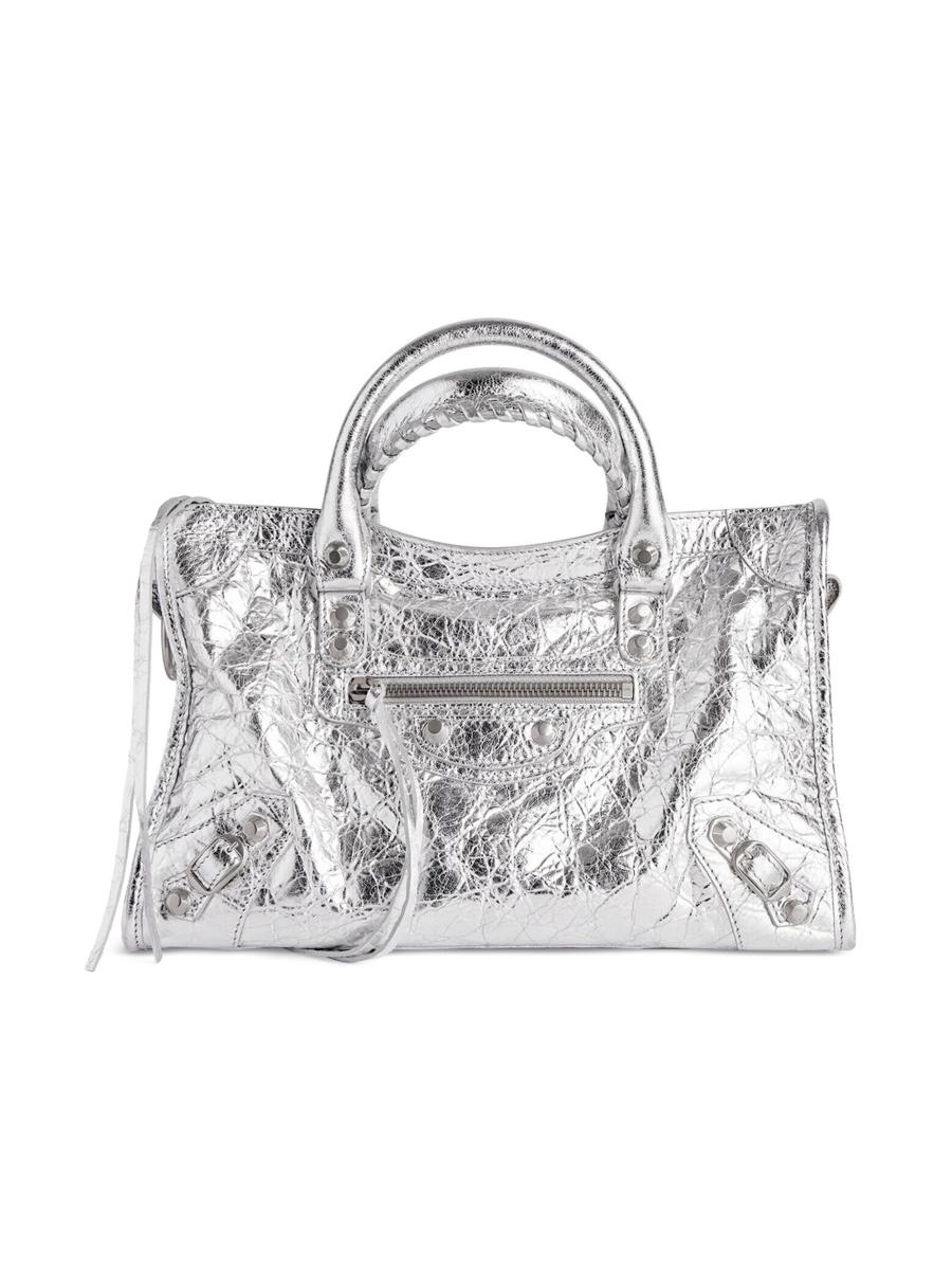 Balenciaga Le City Small Top Handle Metallized Bag | Saks