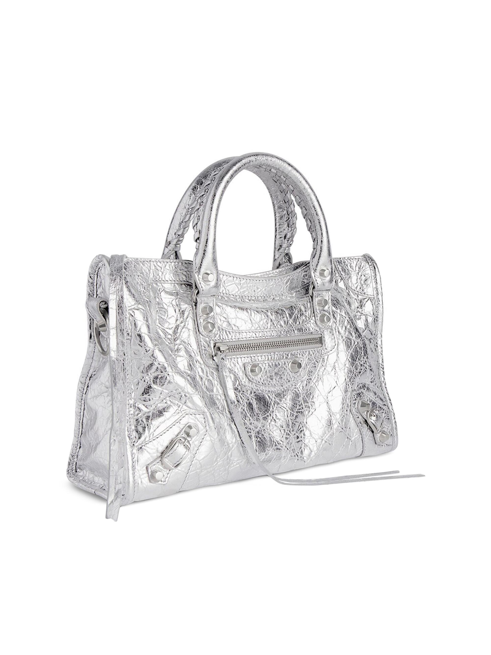 Balenciaga Le City Small Top Handle Metallized Bag | Saks Fifth Avenue