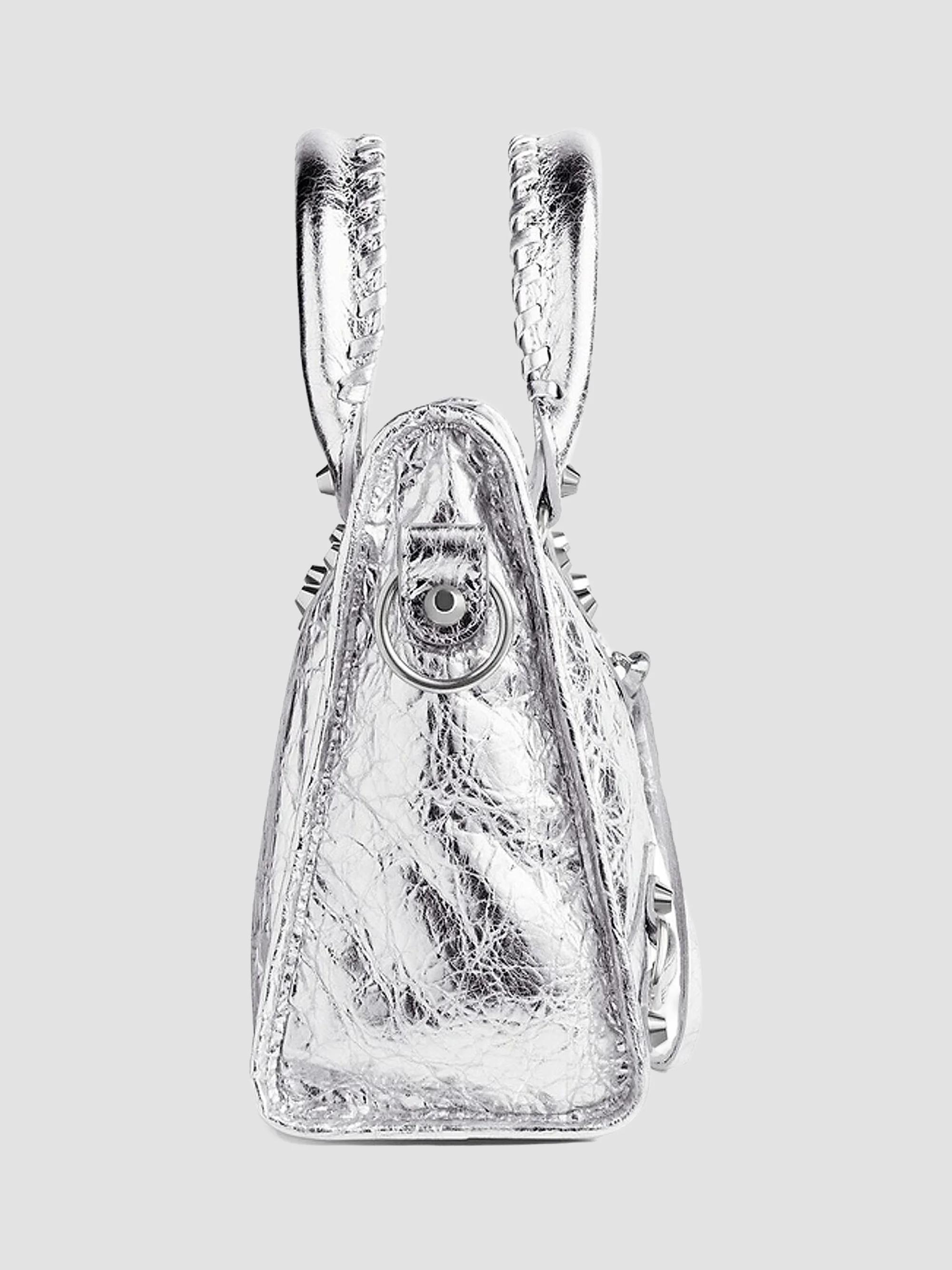 Balenciaga Le City Small Top Handle Metallized Bag | Saks Fifth Avenue
