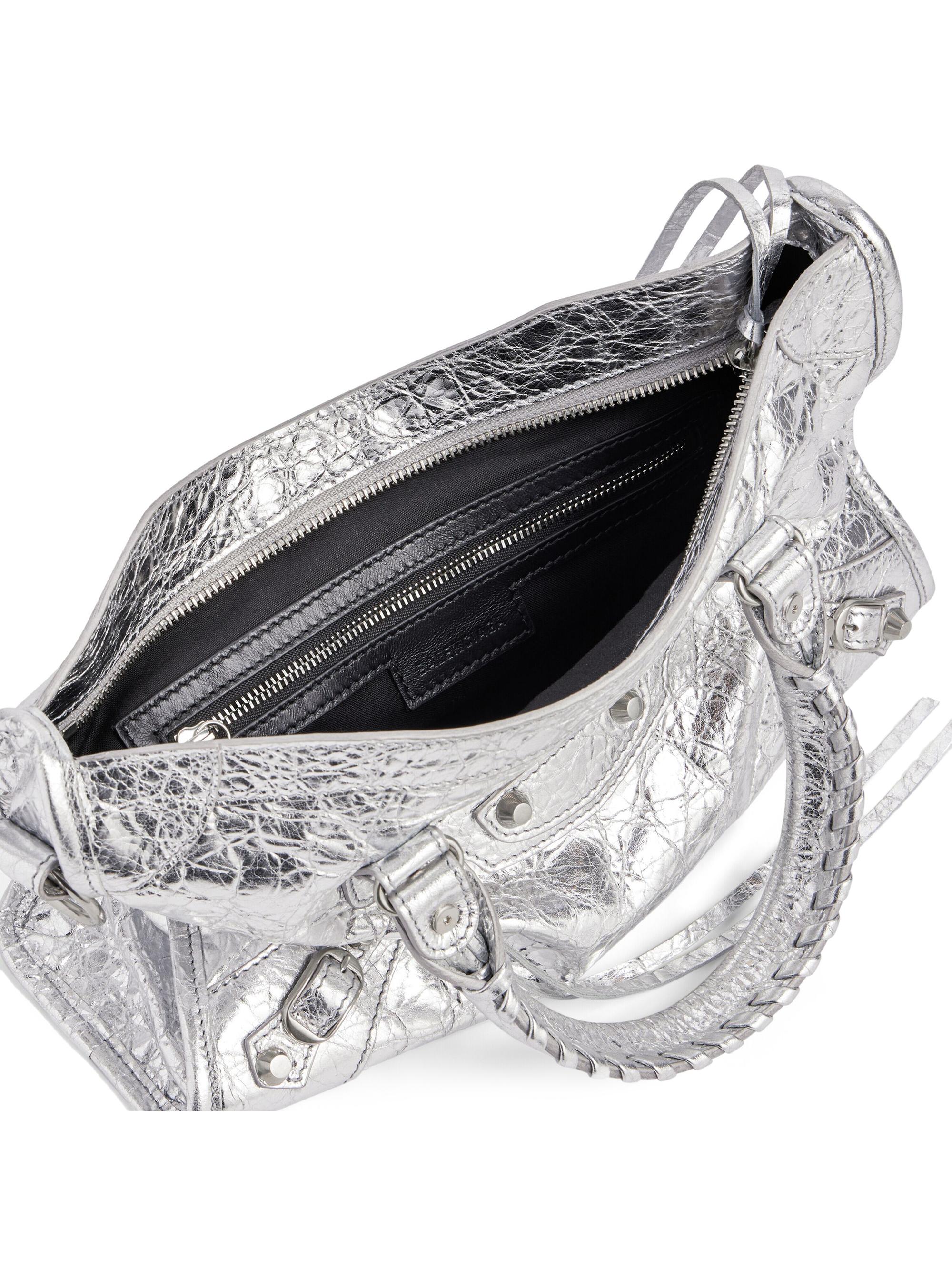 Balenciaga Le City Small Top Handle Metallized Bag | Saks Fifth Avenue