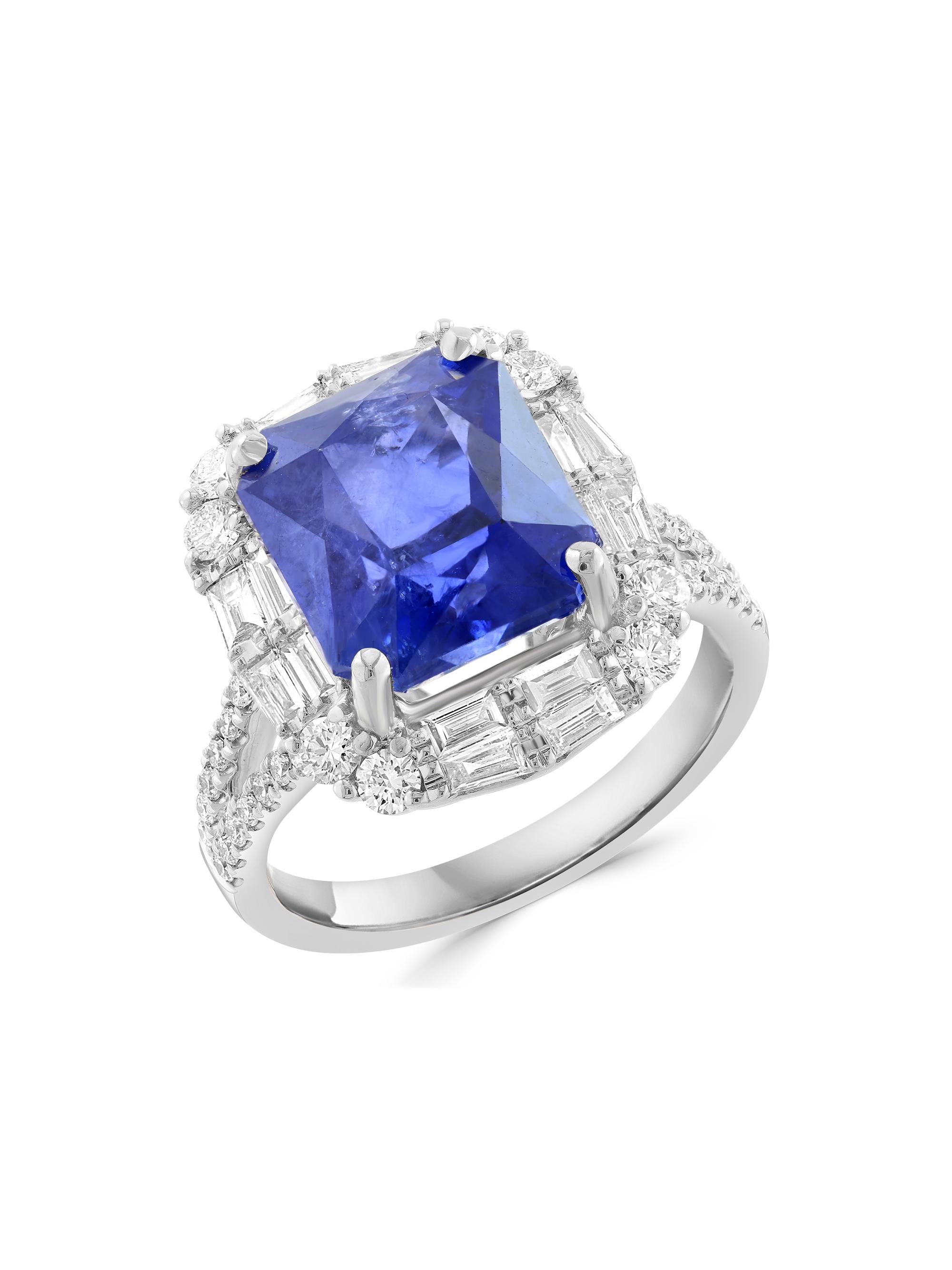 Saks Fifth Avenue Collection Women's 18K White Gold, Tanzanite & 1.24 TCW Diamond Ring - White Gold