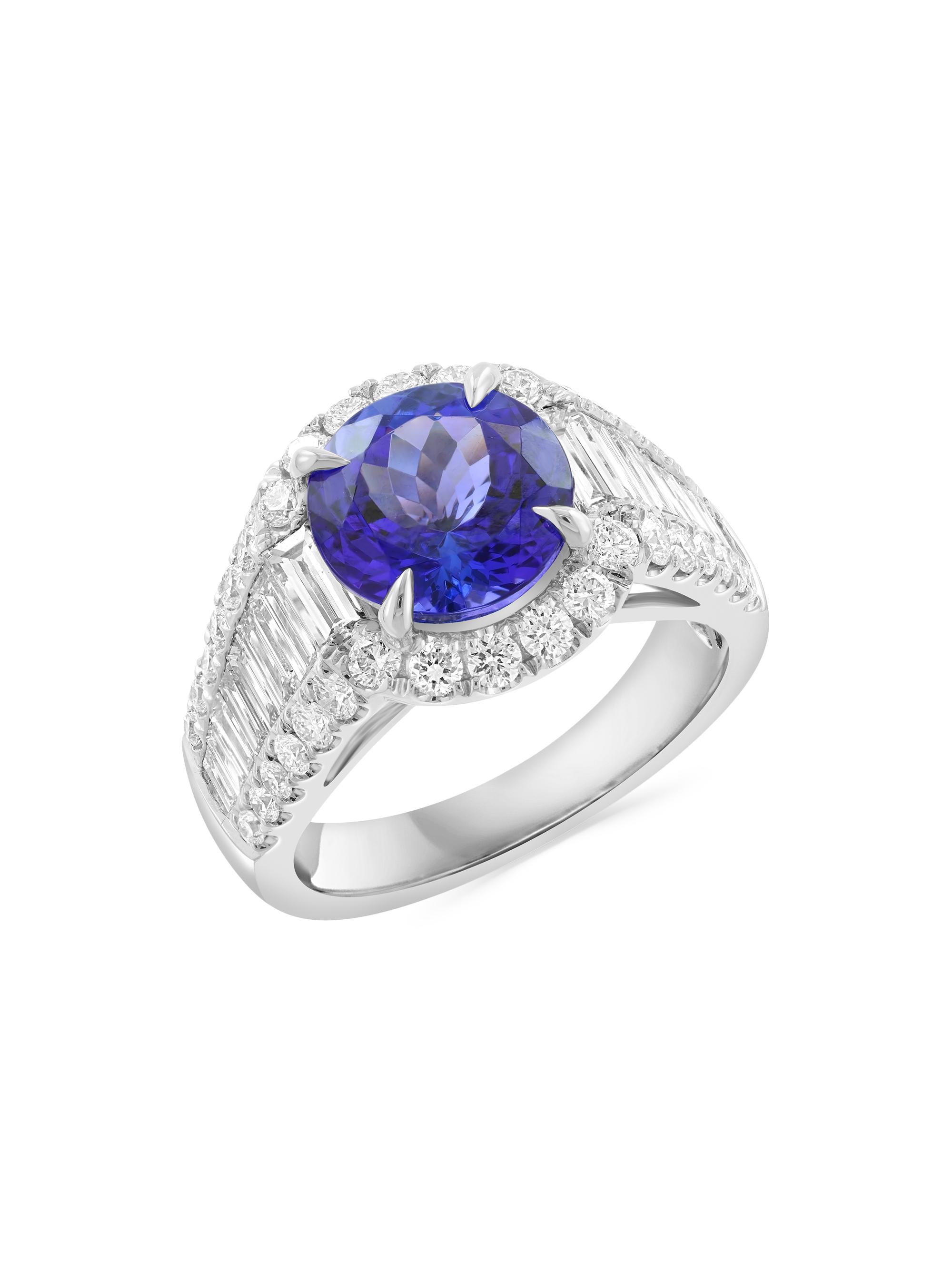 Saks Fifth Avenue Collection Women's 18K White Gold, Tanzanite & 1.20 TCW Diamond Ring - White Gold