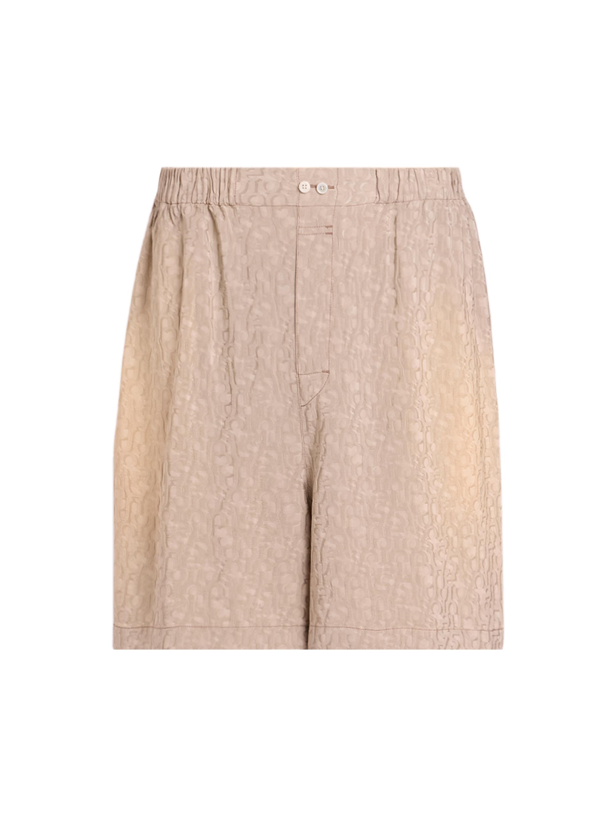 Acne Studios Men's Ruxer Monogram Jacquard Shorts - Warm Grey