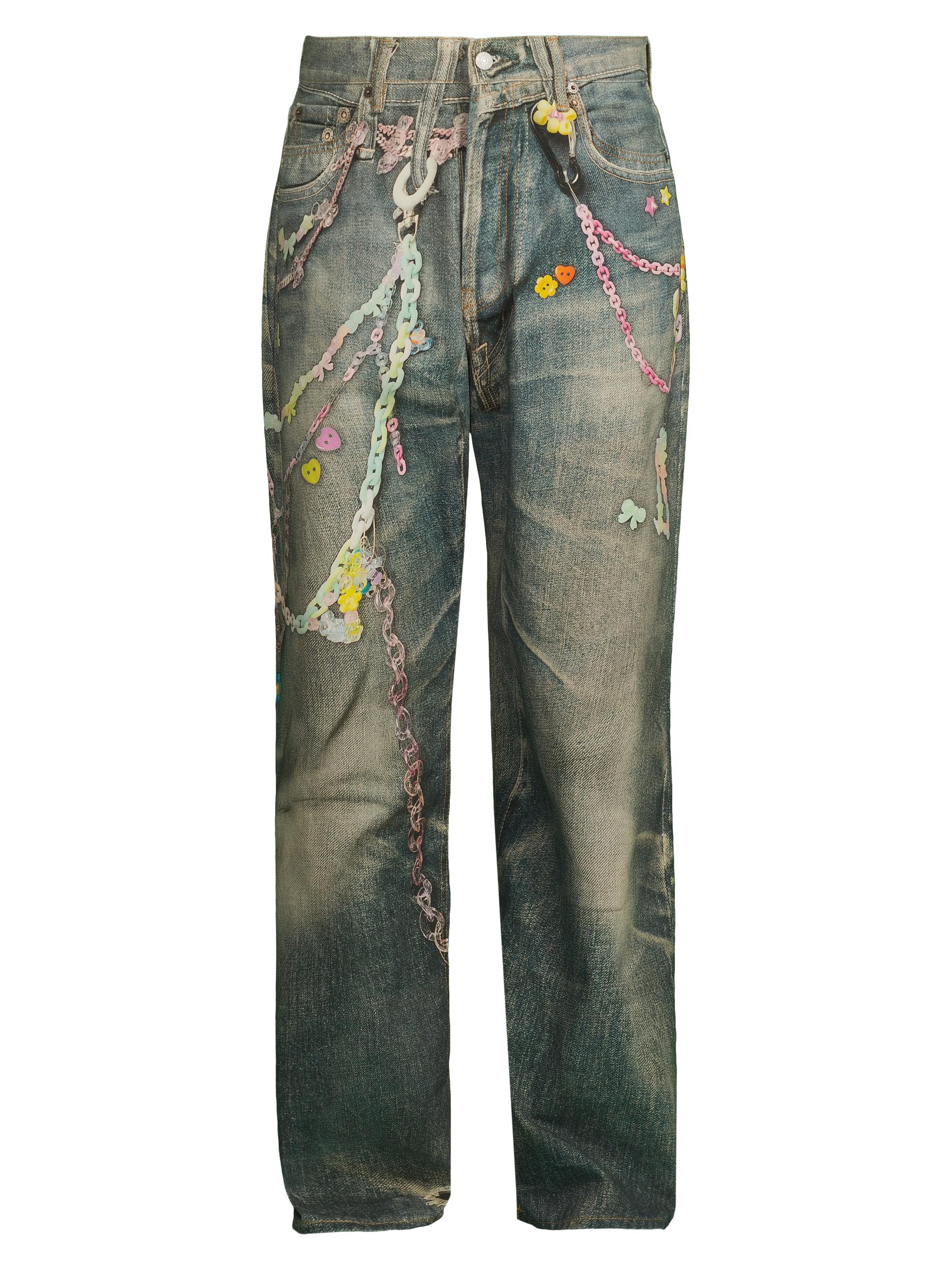 Acne Studios Men's 1981M Kawaii Keychains Jeans - Mid Blue