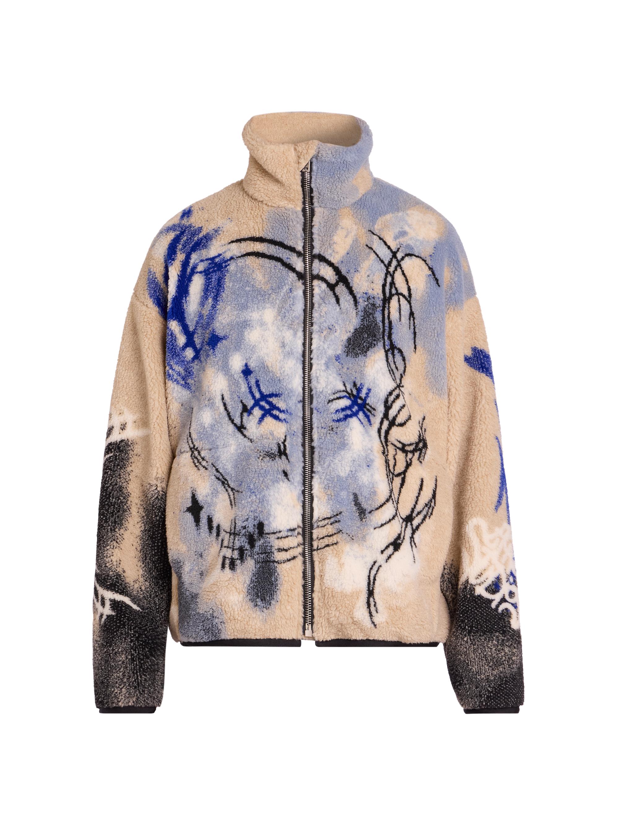 Acne Studios Men's Ovinta Jacquard Teddy Jacket - Beige