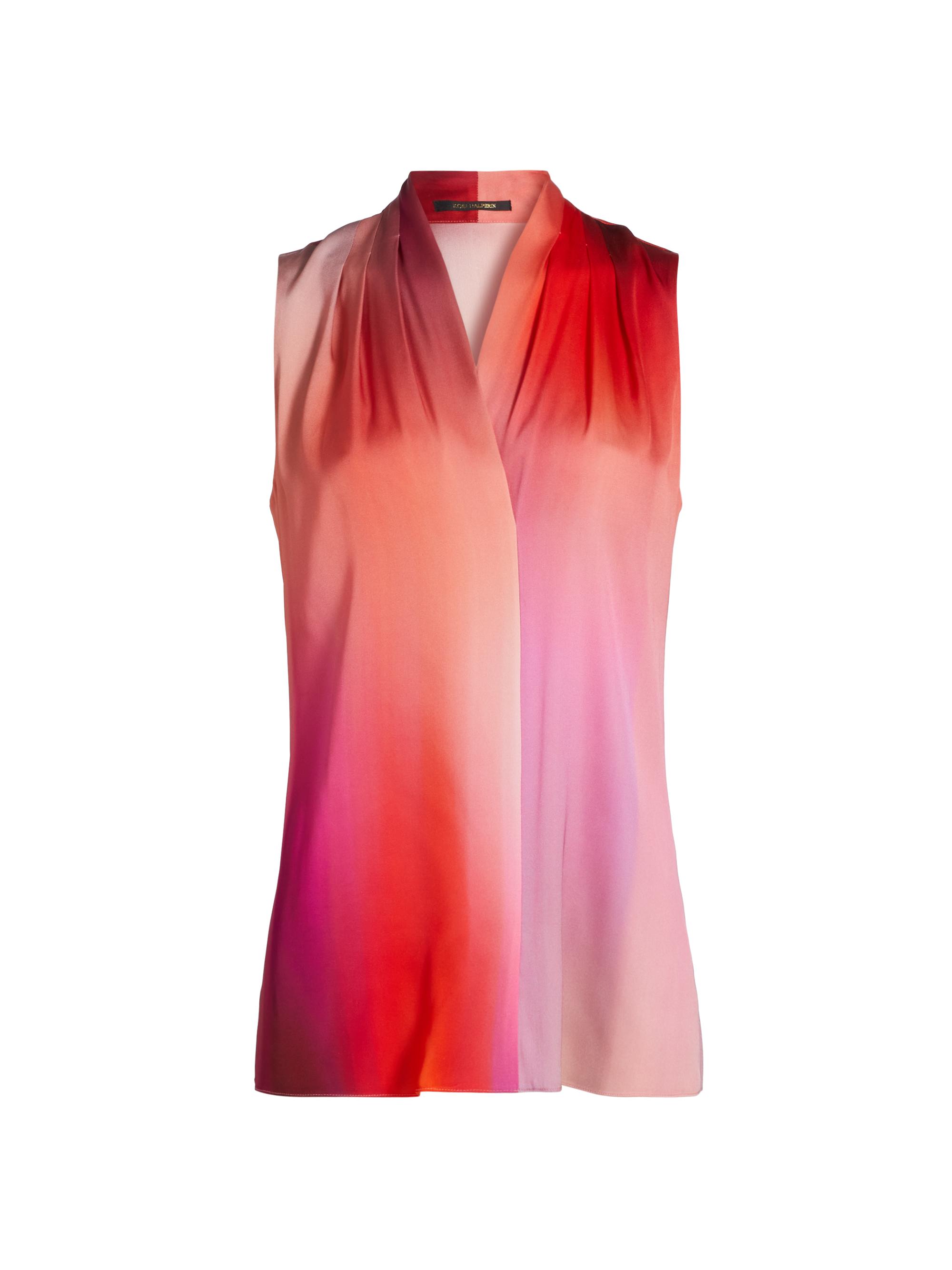 Kobi Halperin Women's Sydonie Printed Stretch Silk Sleeveless Blouse - Poppy Multi