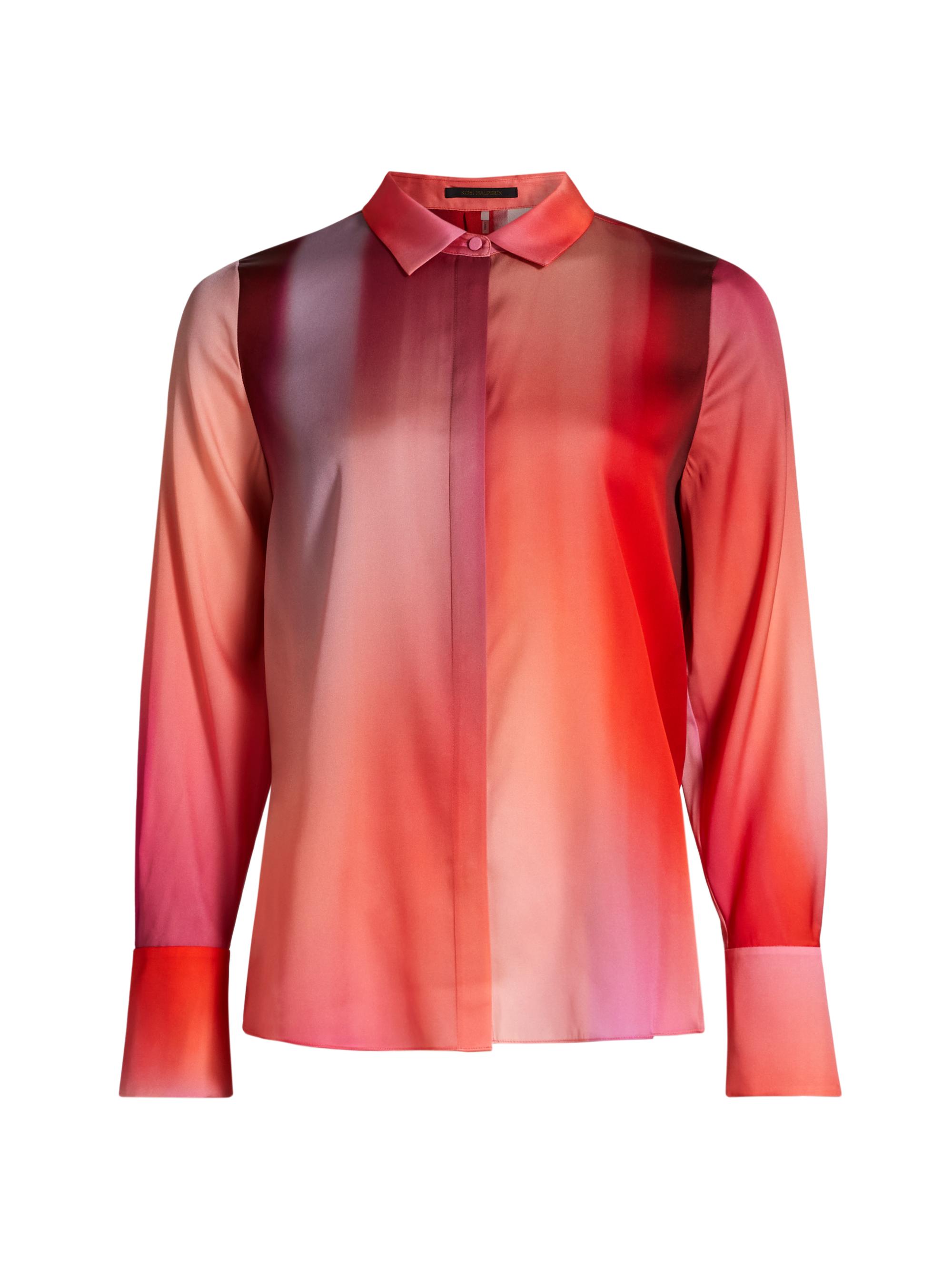 Kobi Halperin Women's Cassi Ombré Long-Sleeve Blouse - Poppy Multi