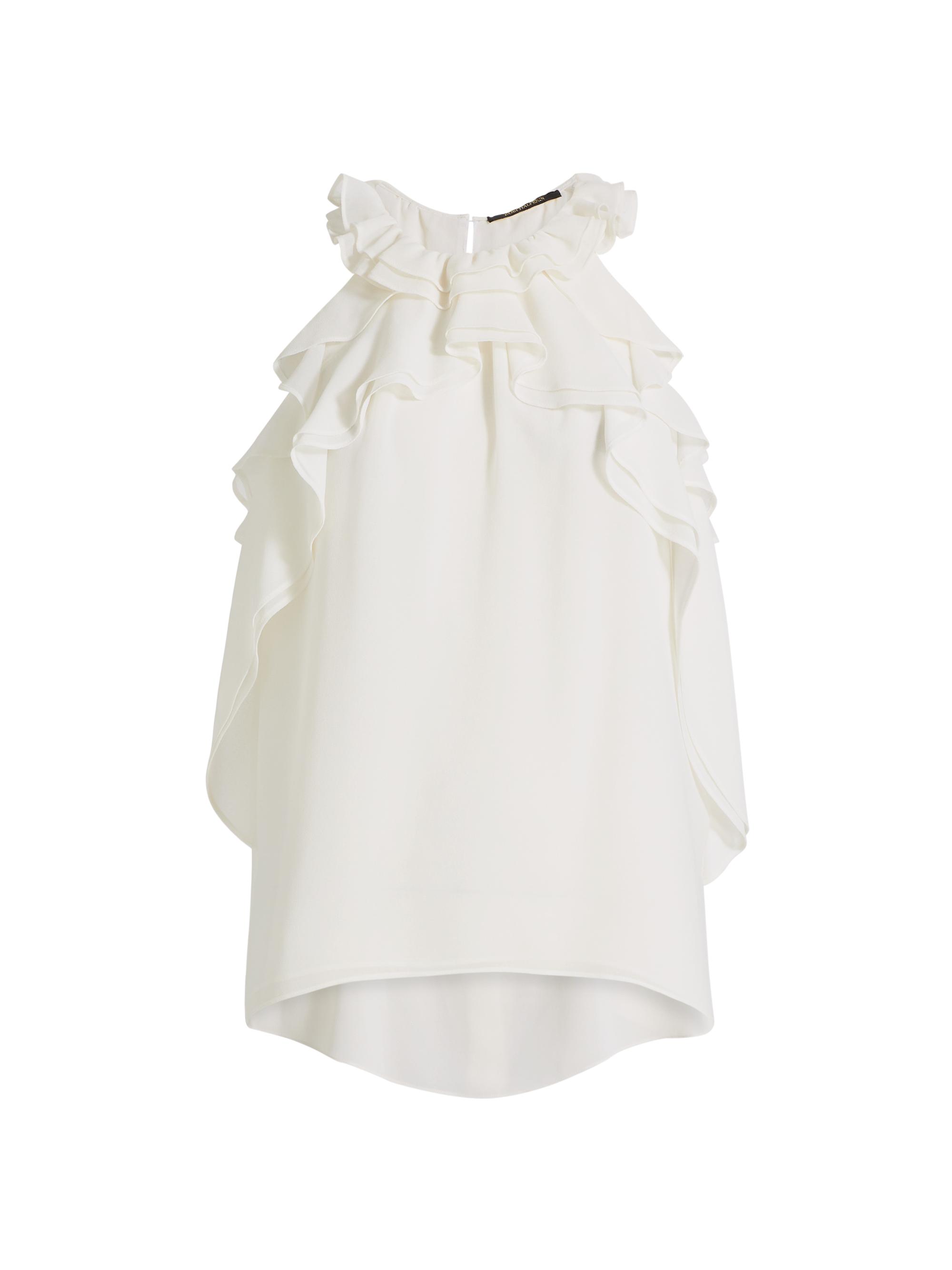 Kobi Halperin Women's Bristol Ruffle Chiffon Sleeveless Blouse -