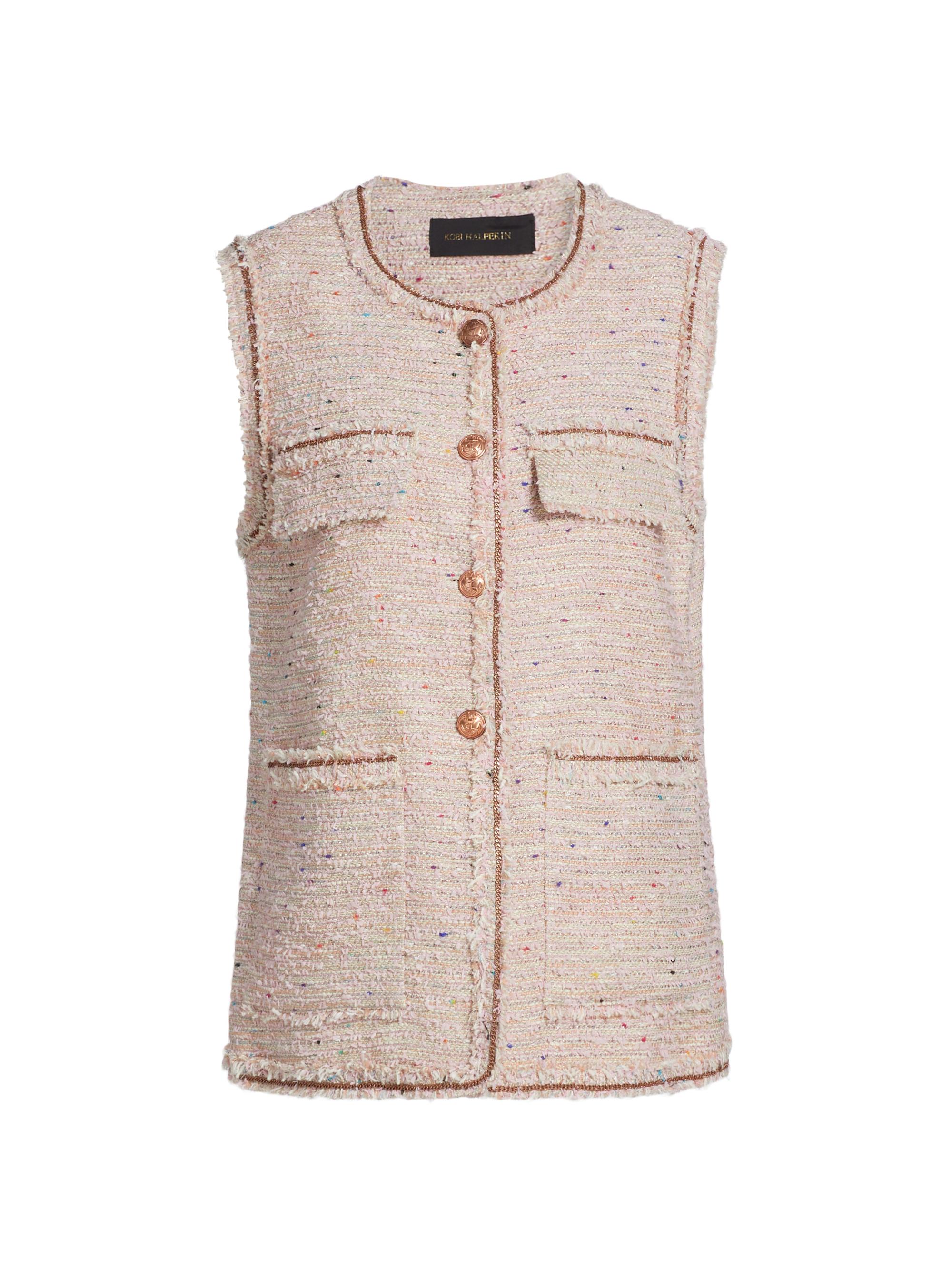 Kobi Halperin Aranell Cotton-Blend Tweed Vest | Saks Fifth Avenue