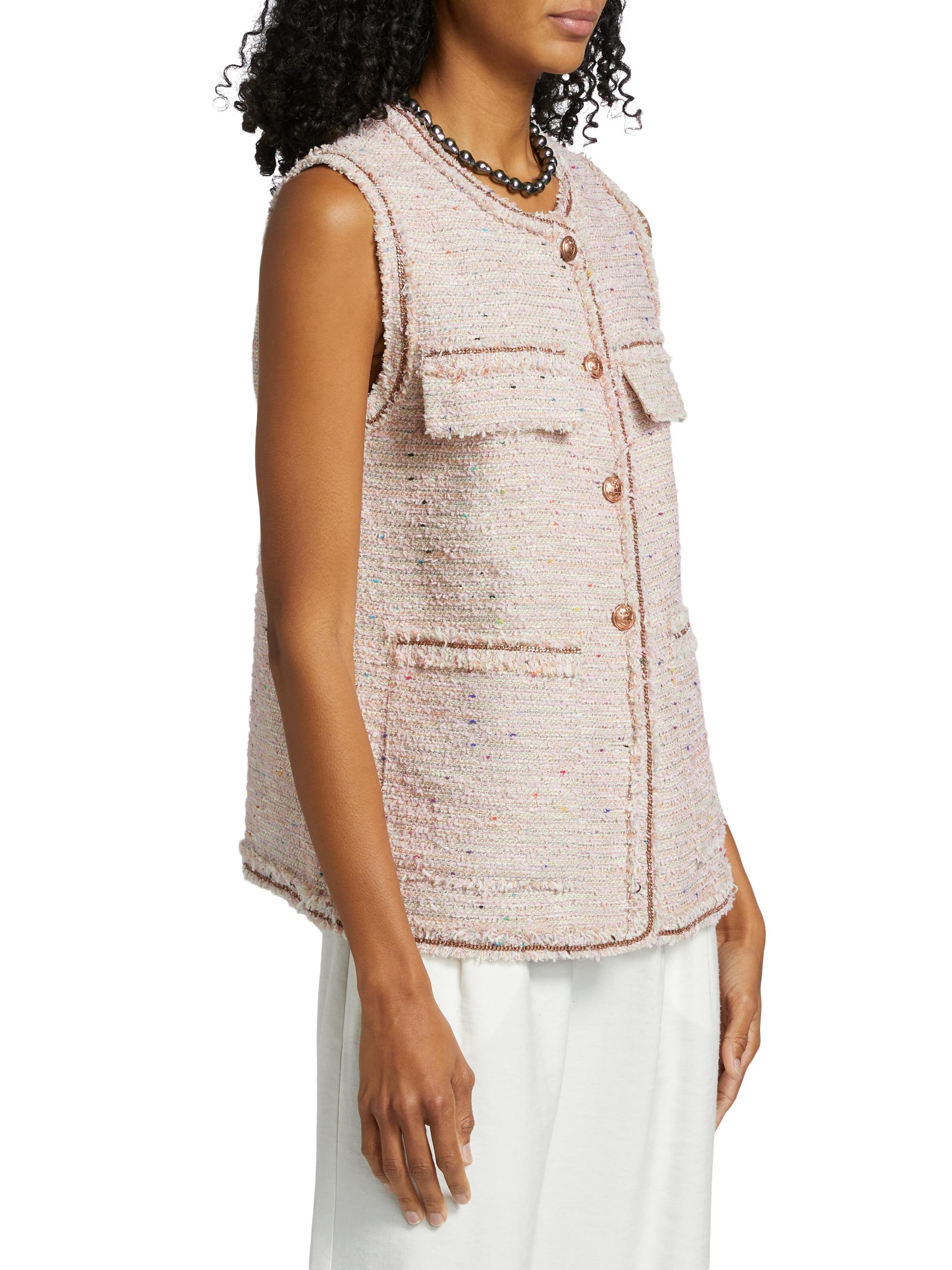 Kobi Halperin Aranell Cotton-Blend Tweed Vest | Saks Fifth Avenue