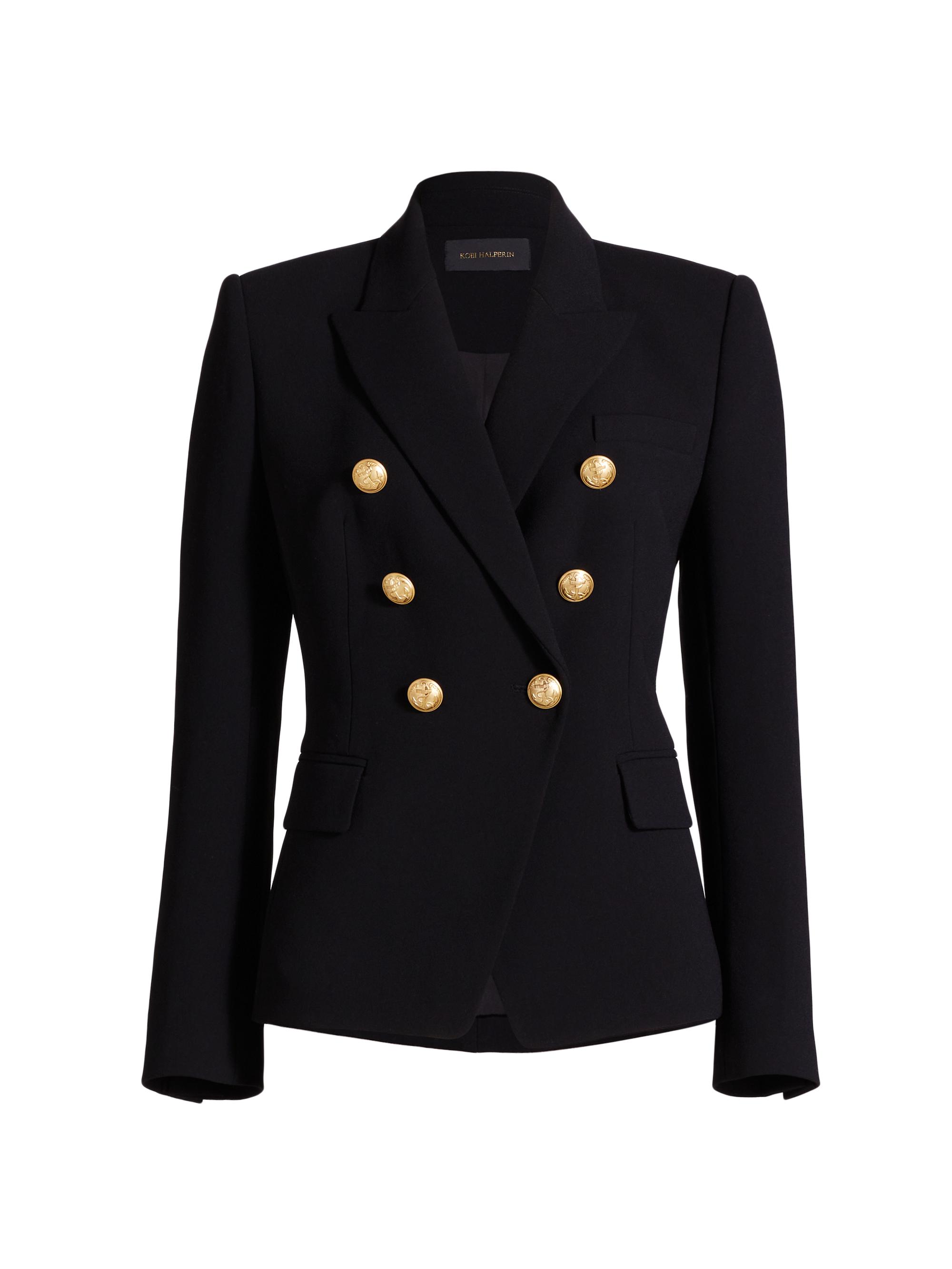 専用 渋谷 Time is on BUTTON DOUBLE BREASTED Classic Fit Stretch Wool Double-Breasted 1818 Blazer