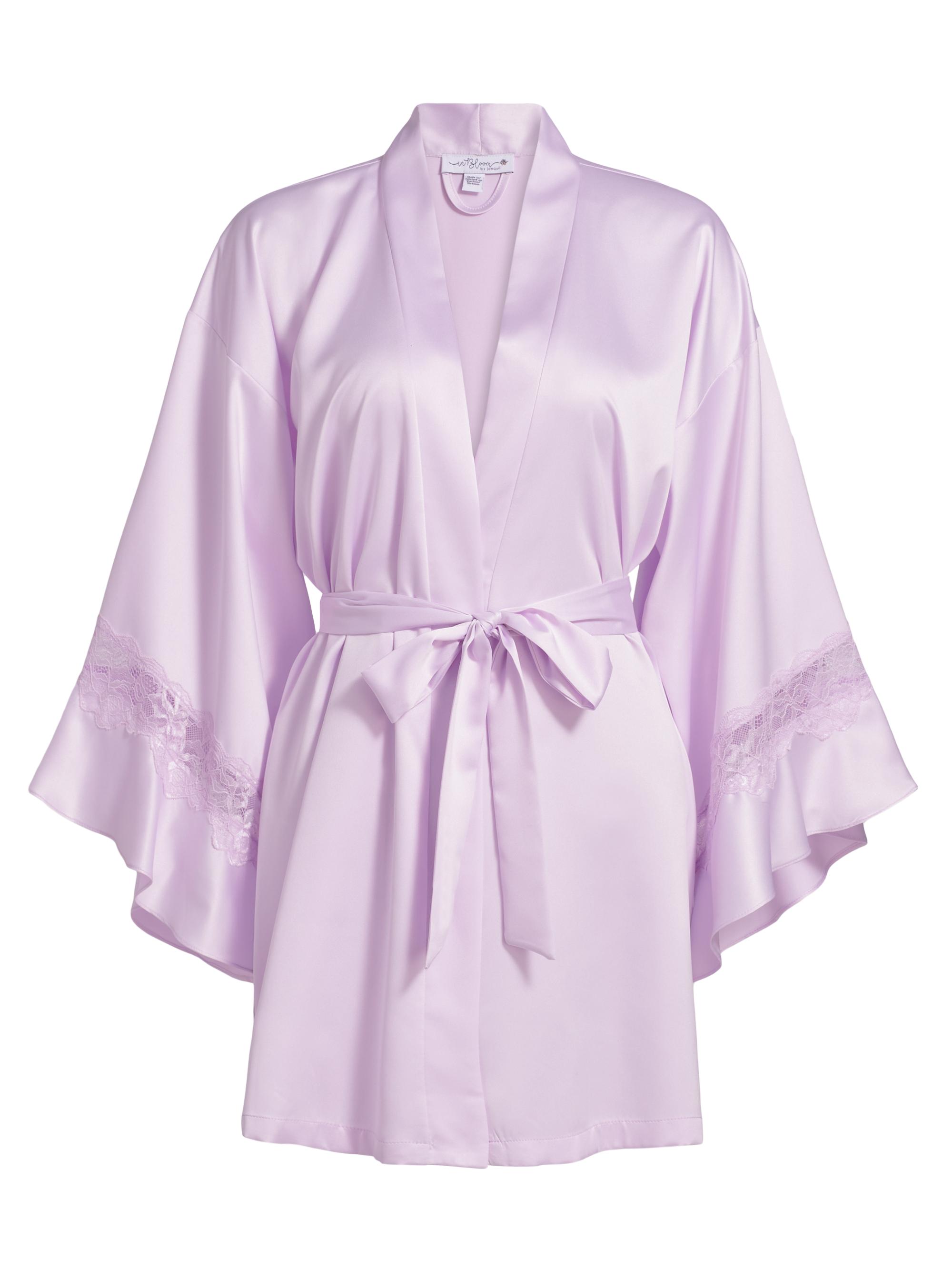 In Bloom Women's Sabrina Satin & Lace Tie-Waist Robe - Lavender