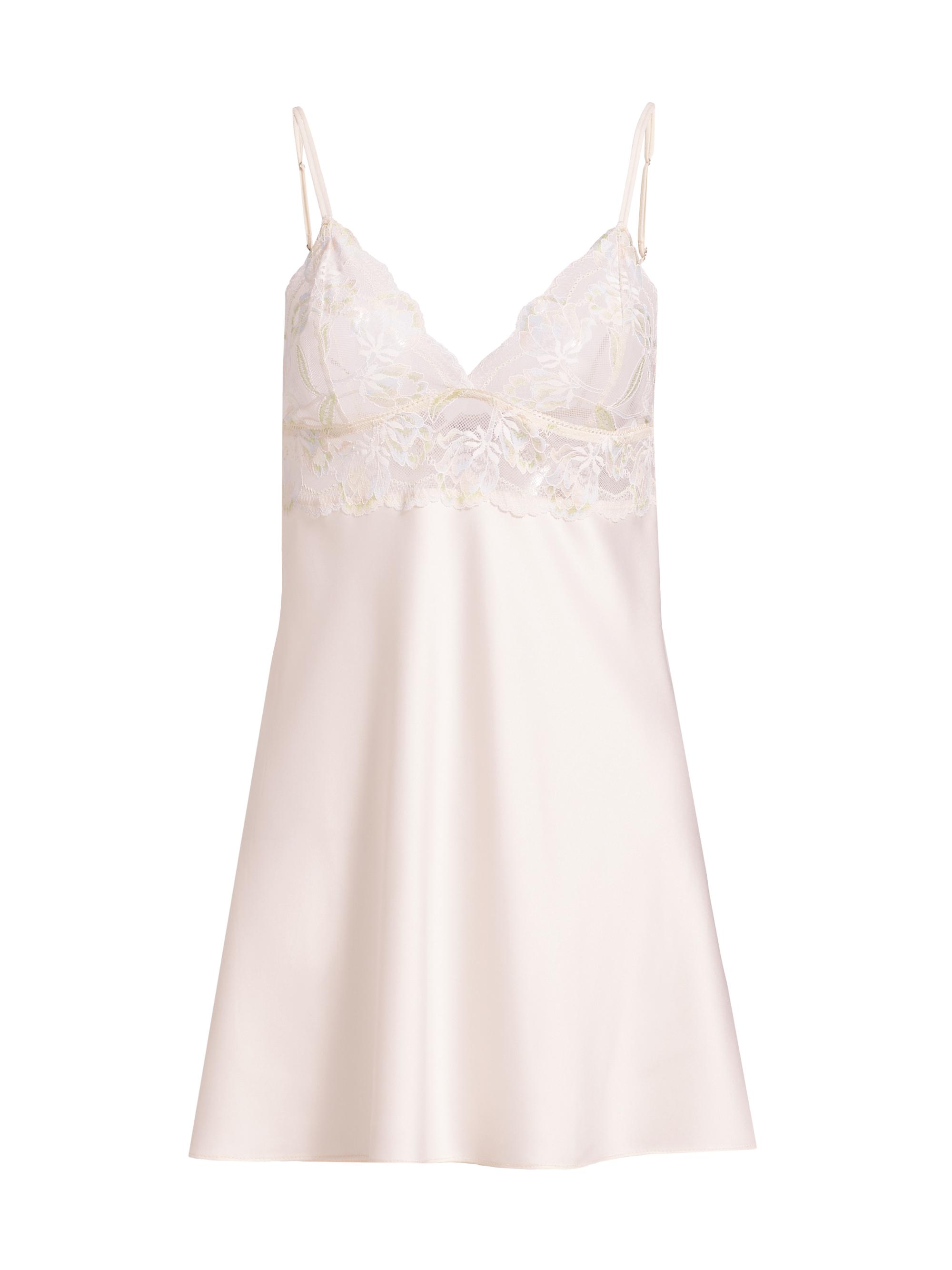 In Bloom Women's Lacey Satin & Lace Sweetheart Chemise - Cream
