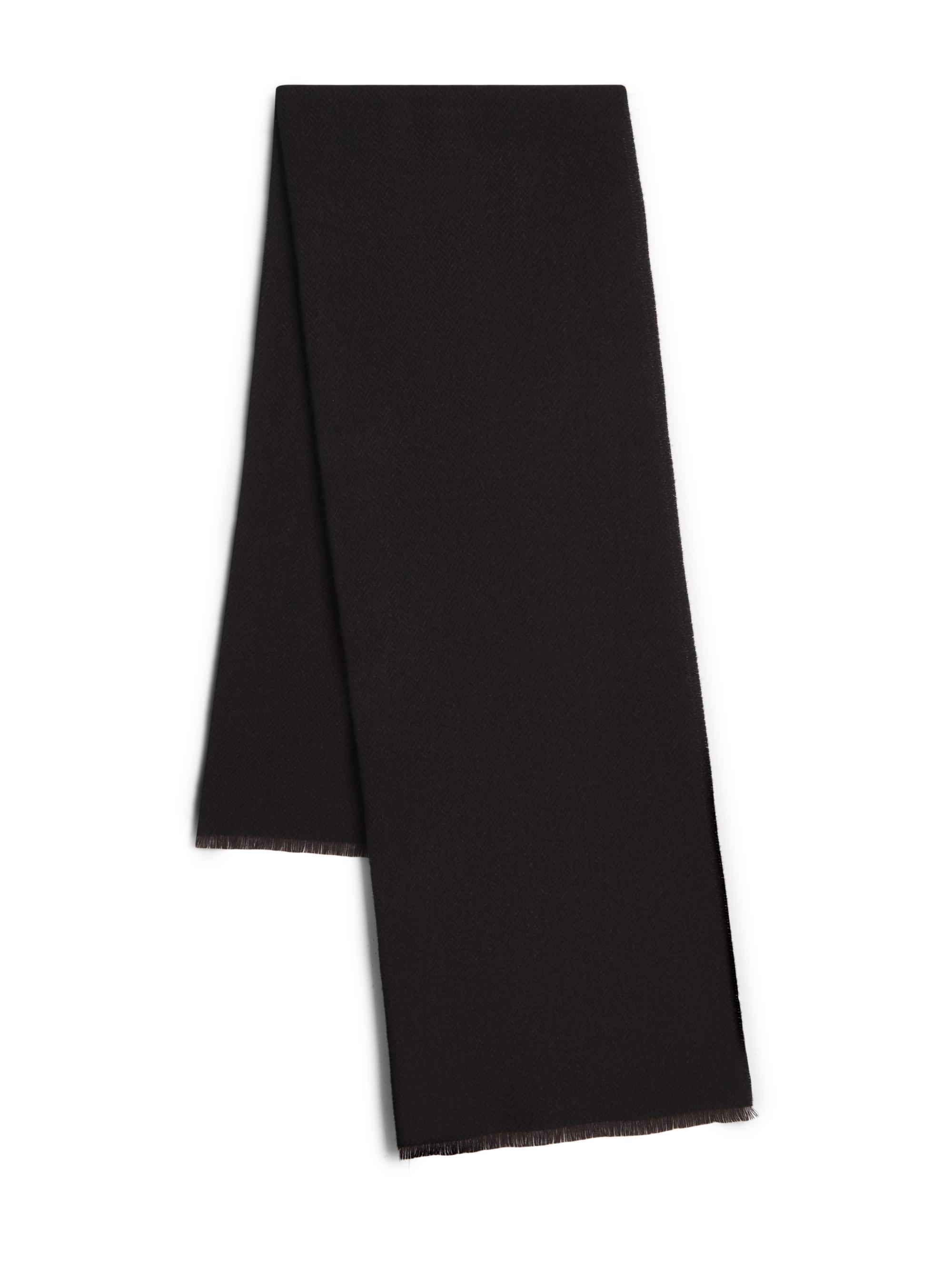 Robert Barakett Men's Wool & Cashmere Herringbone Scarf - Black Brown