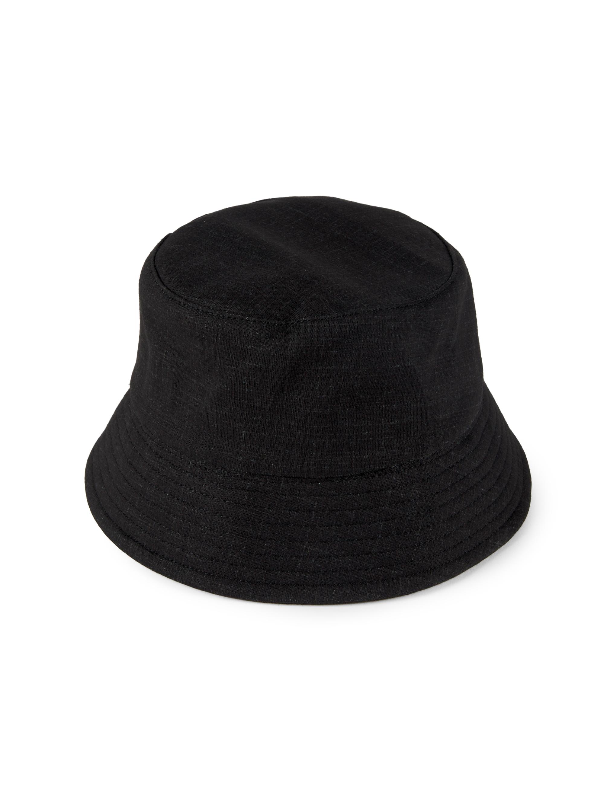 Robert Barakett Men's Micro Check Bucket Hat - Black