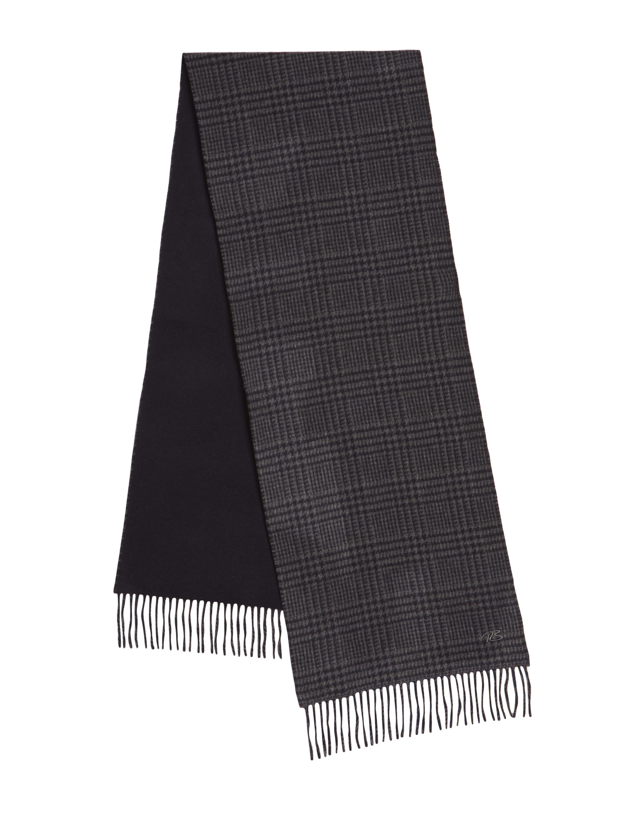Robert Barakett Men's Duncan Wool Plaid Scarf - Navy