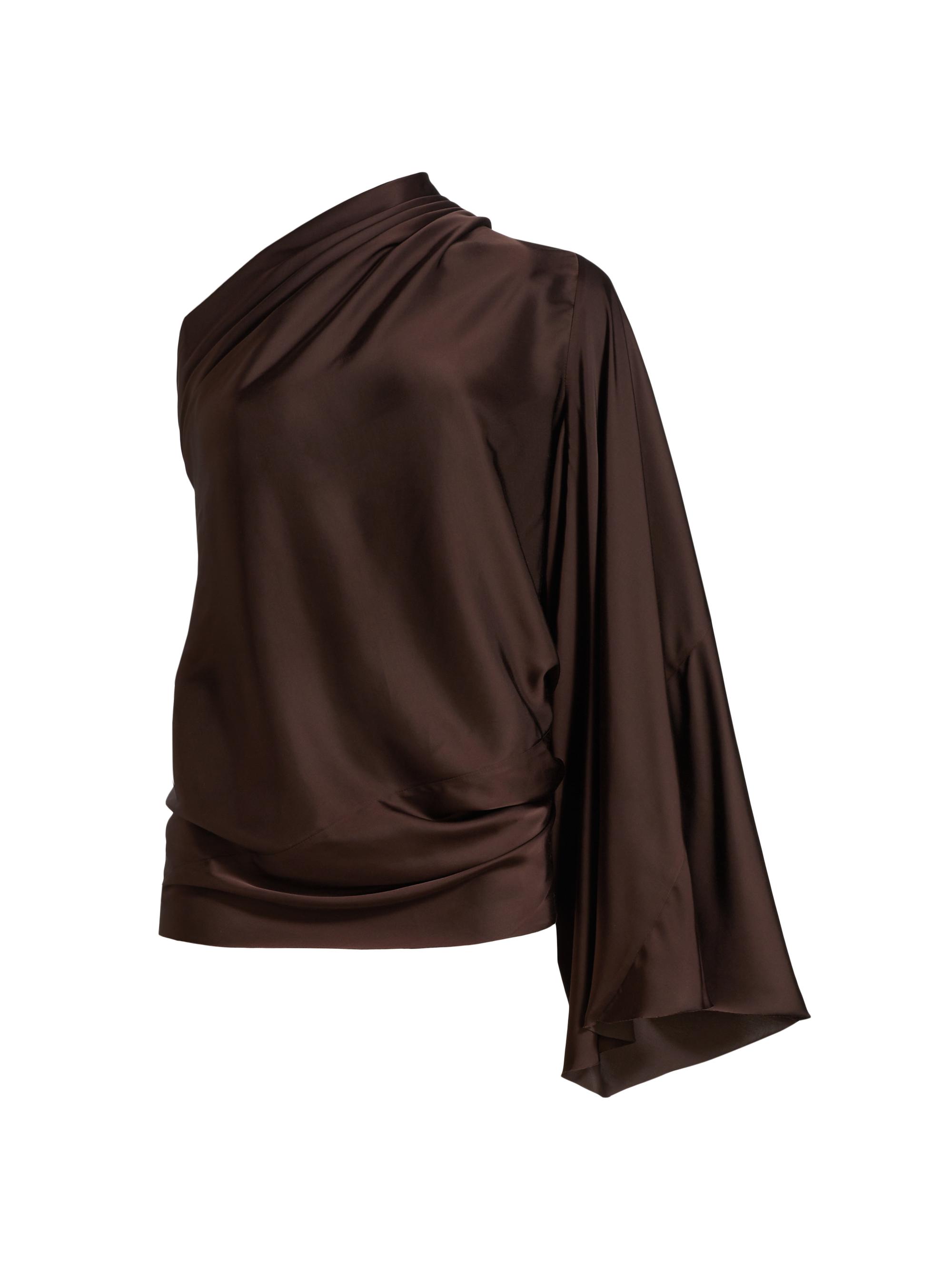 Rick Owens Women's One-Shoulder Top - Mahogany