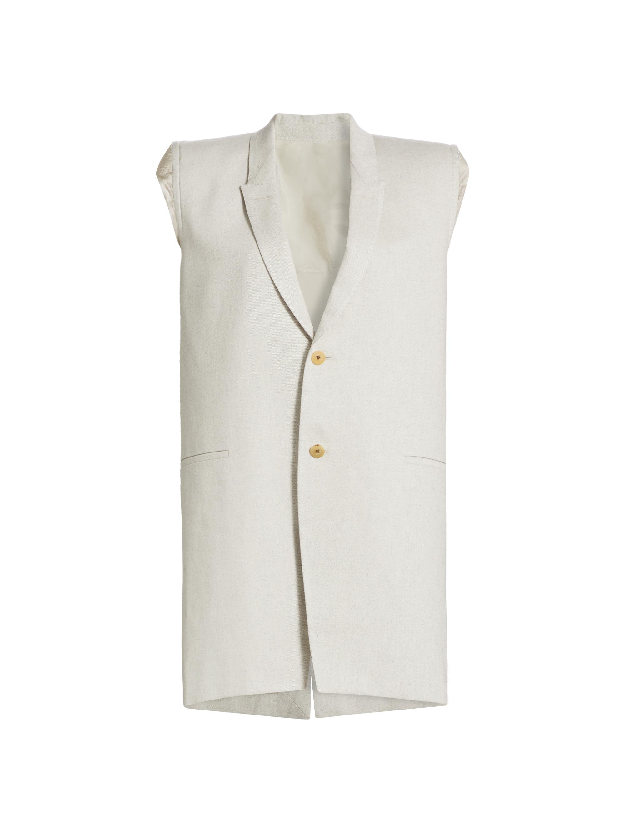 Rick Owens Women's Dirt Longline Wool Vest - Dinge