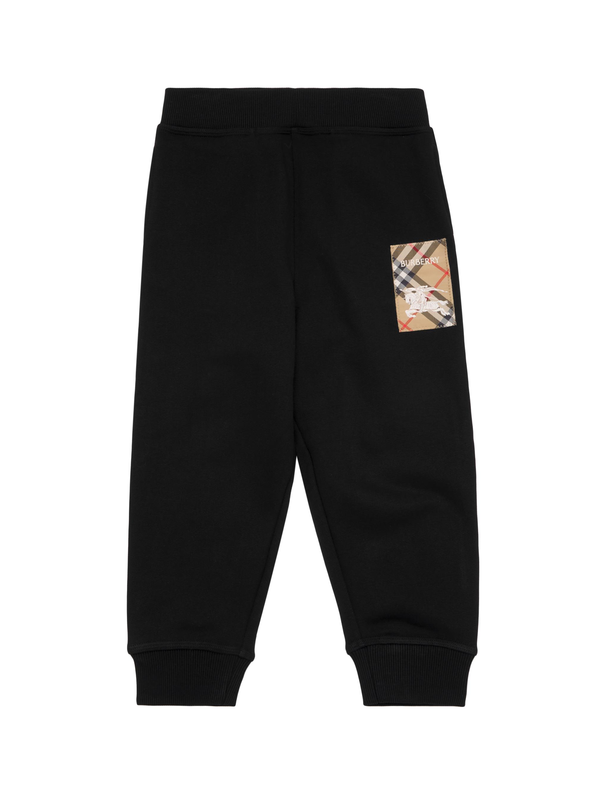 Burberry Little Boy's & Boy's EKD Check Joggers - Black