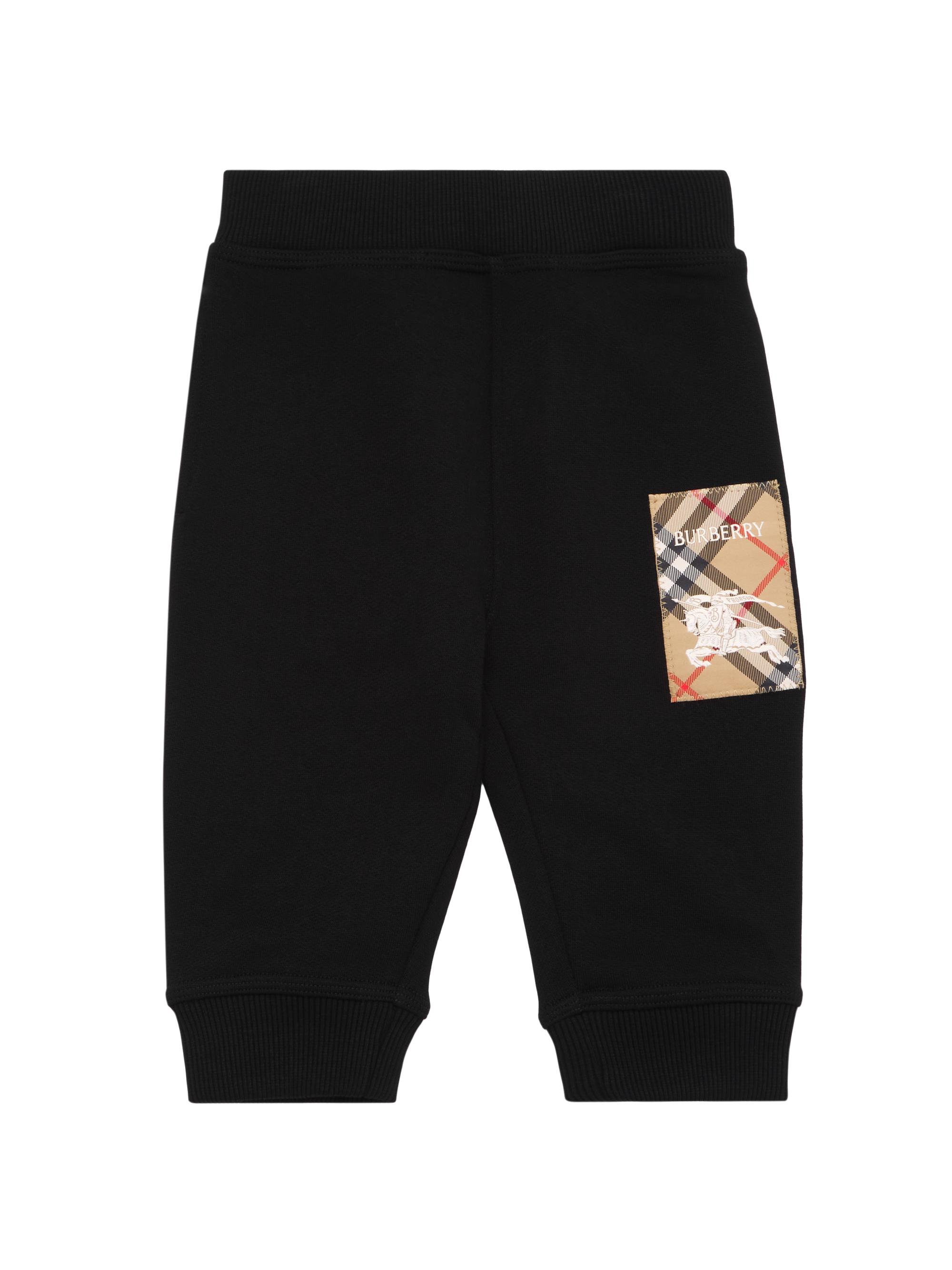 Burberry Baby Boy's & Little Boy's EKD Check Joggers - Black 6 Months