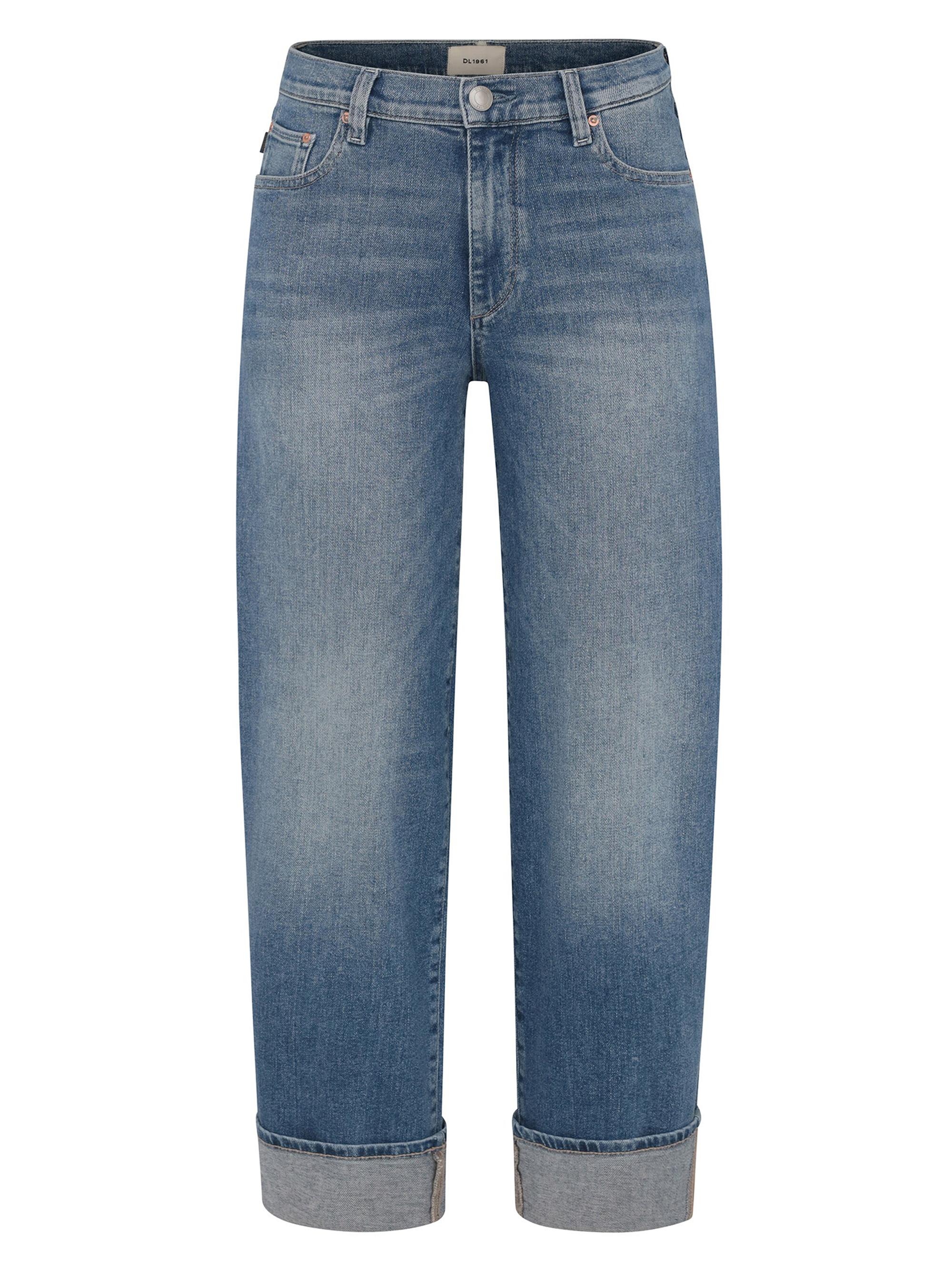 DL1961 Premium Denim Women's Thea Boyfriend Relaxed Jeans - Wythe Cuffed
