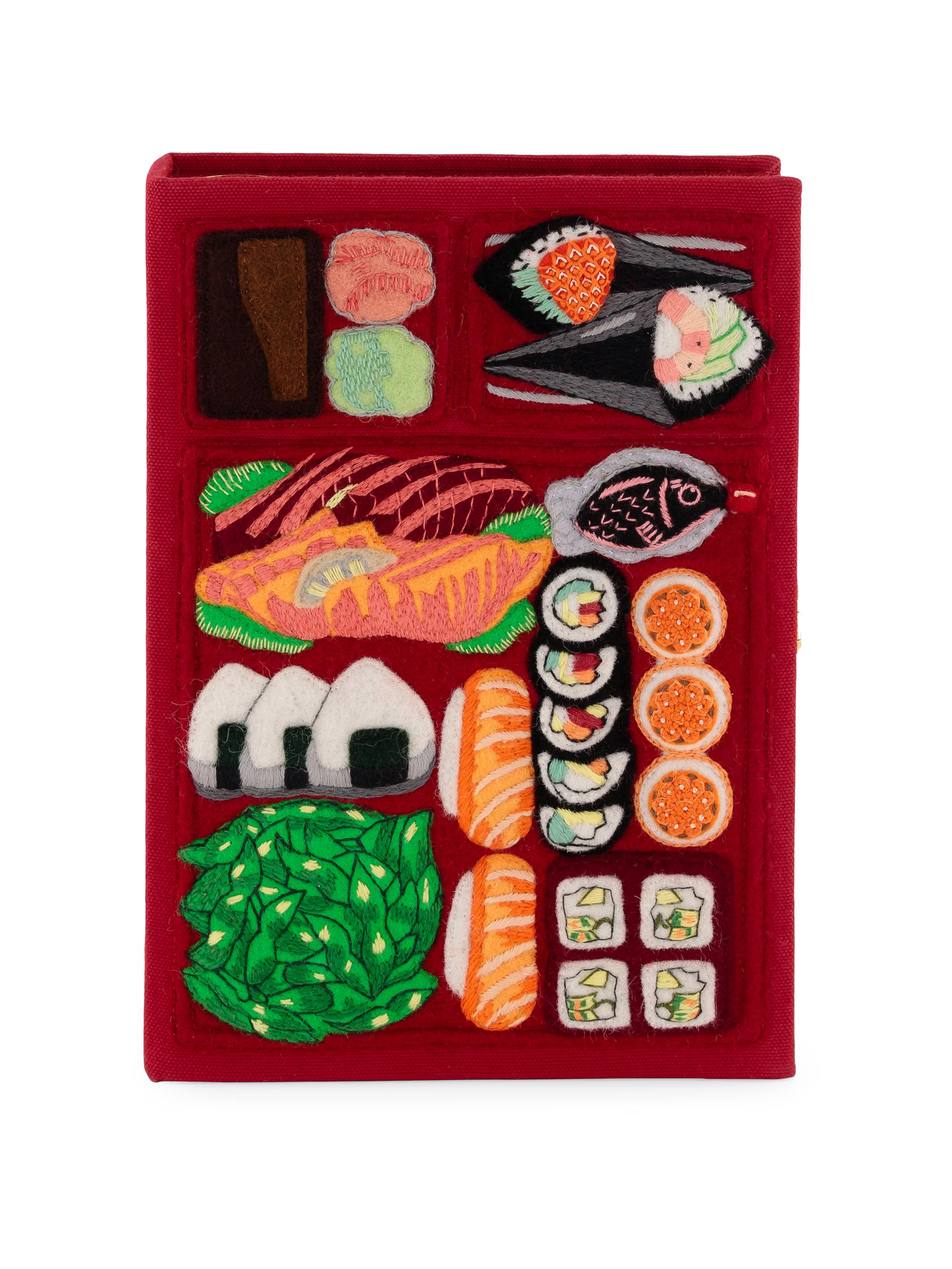 Olympia Le Tan Women's Food Embroidered Book Clutch - Red Multi