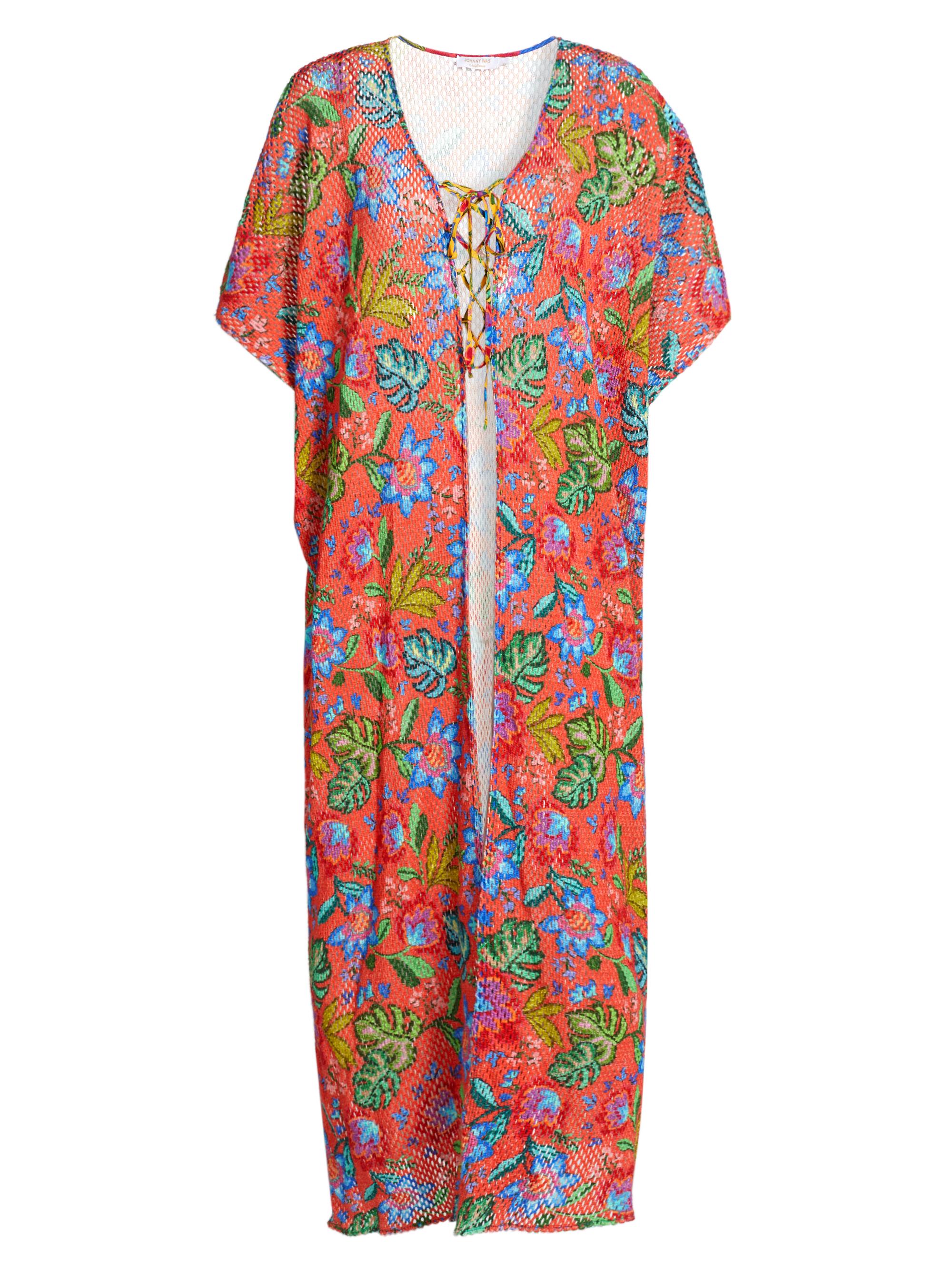 Johnny Was Women's Rumba Crochet Maxi Duster - Rumba Watermelon