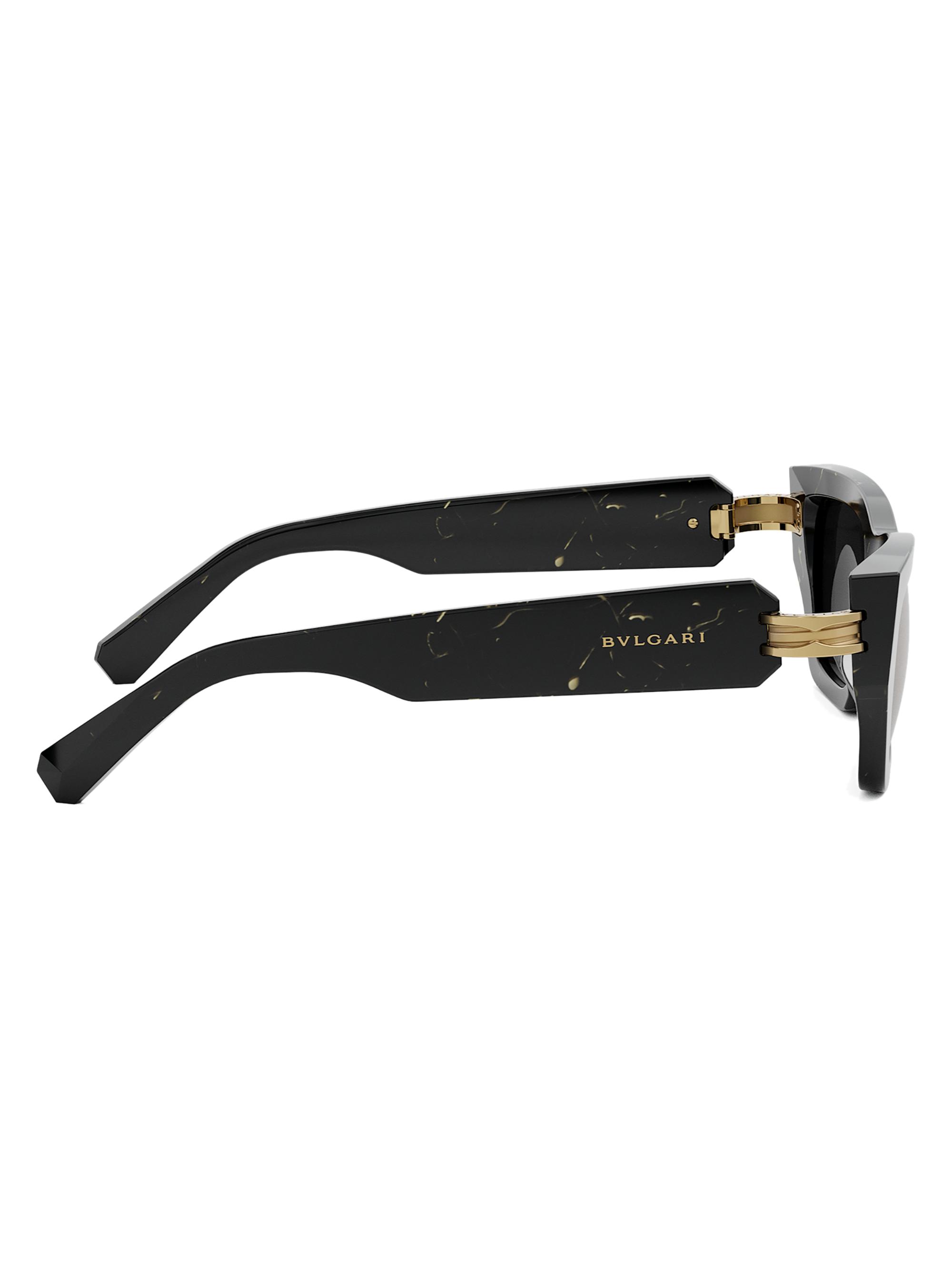 BVLGARI B.zero1 54MM Rectangular Sunglasses | Saks Fifth Avenue