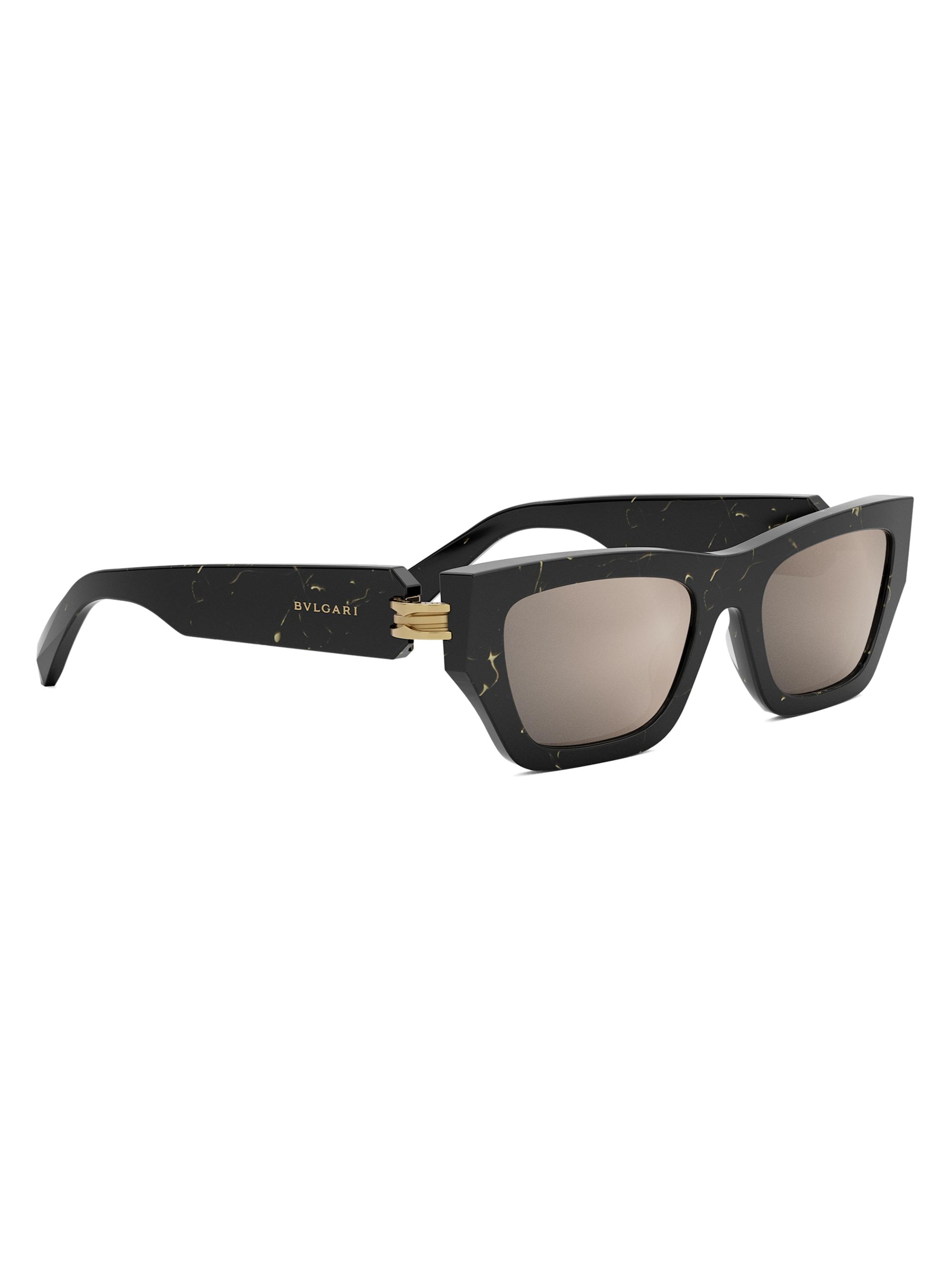 BVLGARI B.zero1 54MM Rectangular Sunglasses | Saks Fifth Avenue