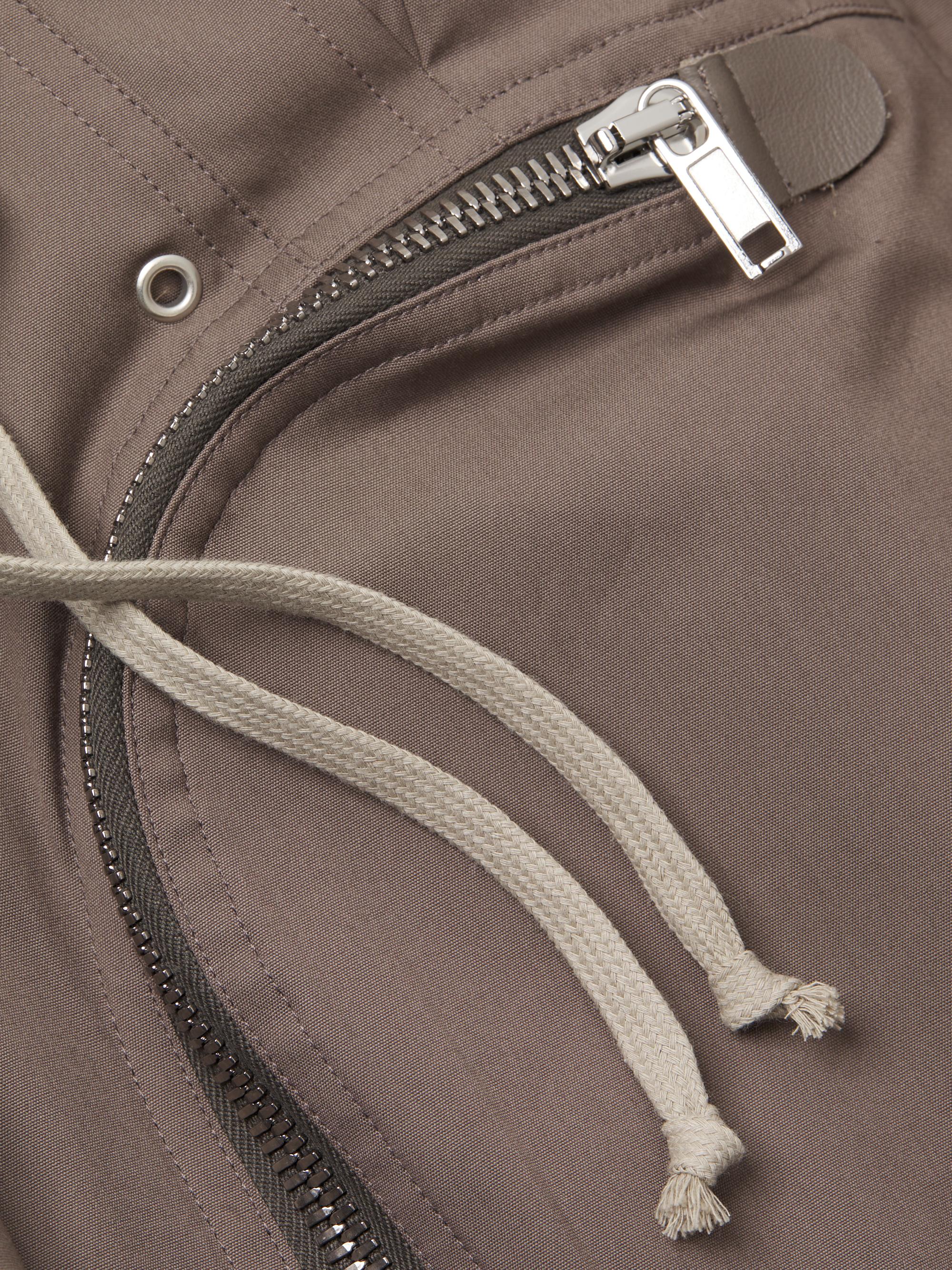 Rick Owens Zipper Stretch-Cotton Drawstring Shorts | Saks Fifth Avenue