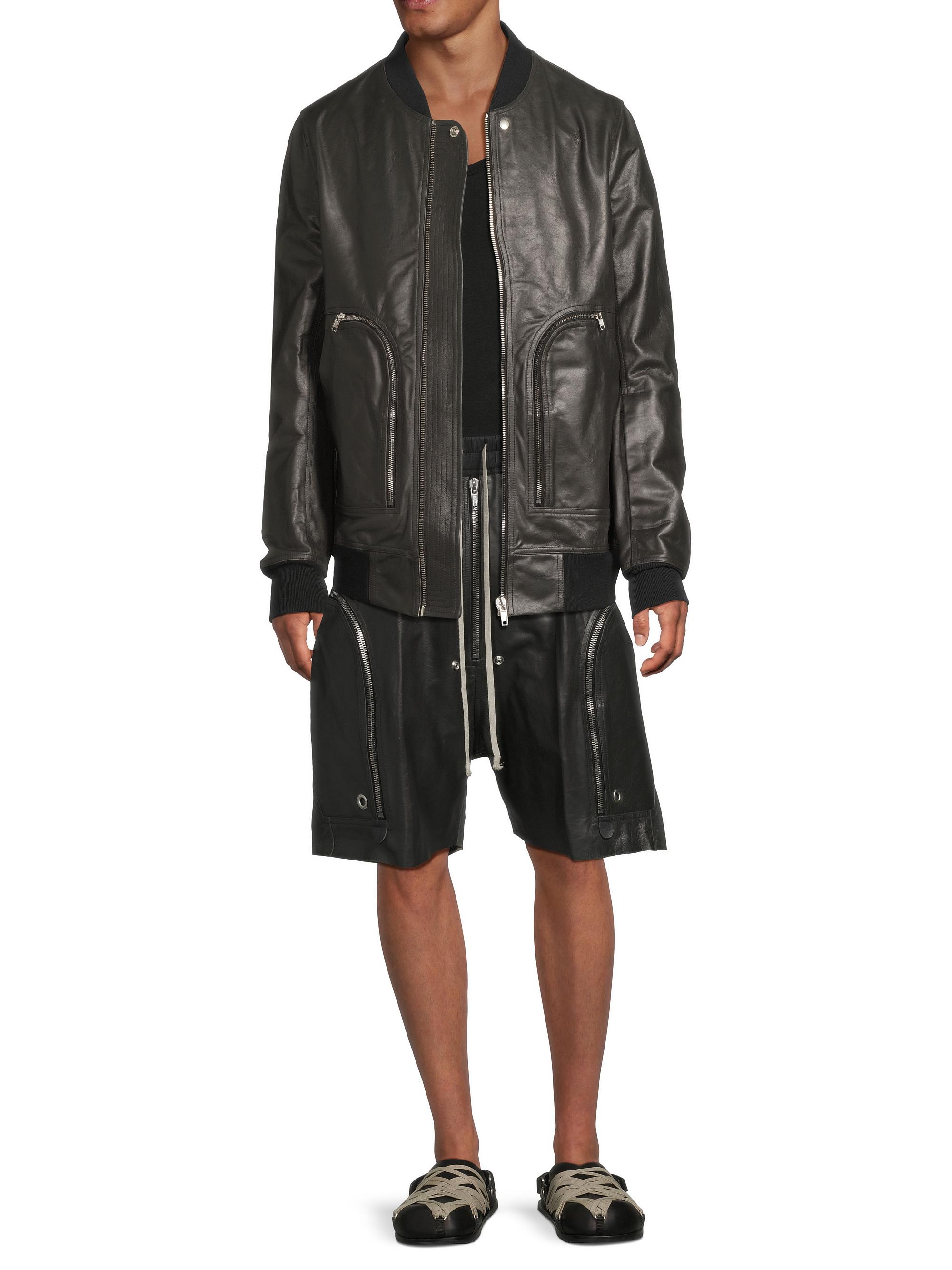 ジャケット・アウター Rick owens bauhaus flight jacket Rick Owens: Black Hollywood Bauhaus Leather Flight Jacket