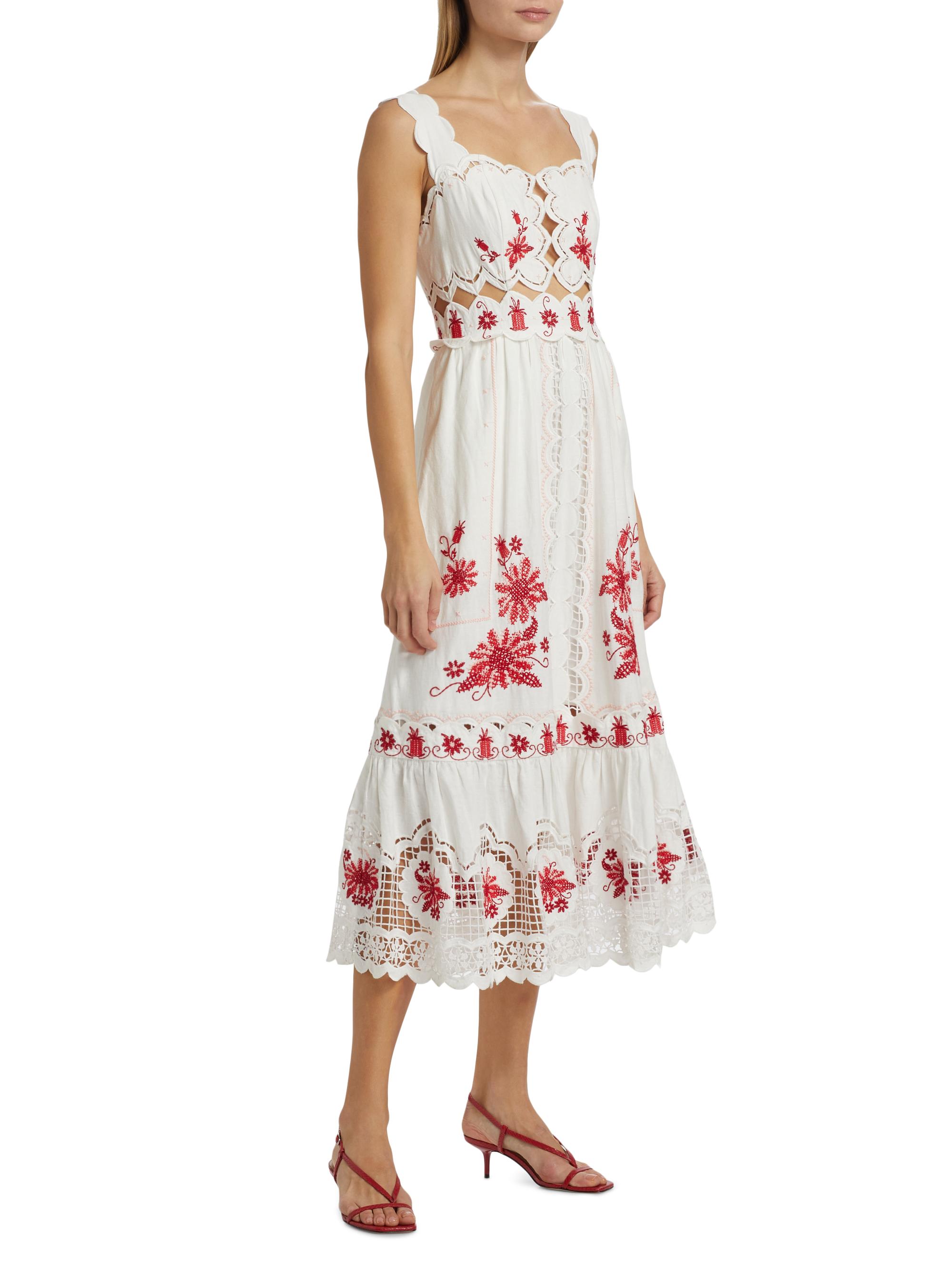 knee length dresses for ladies Rihoas Square Neck Floral Midi Dress, Blue / S