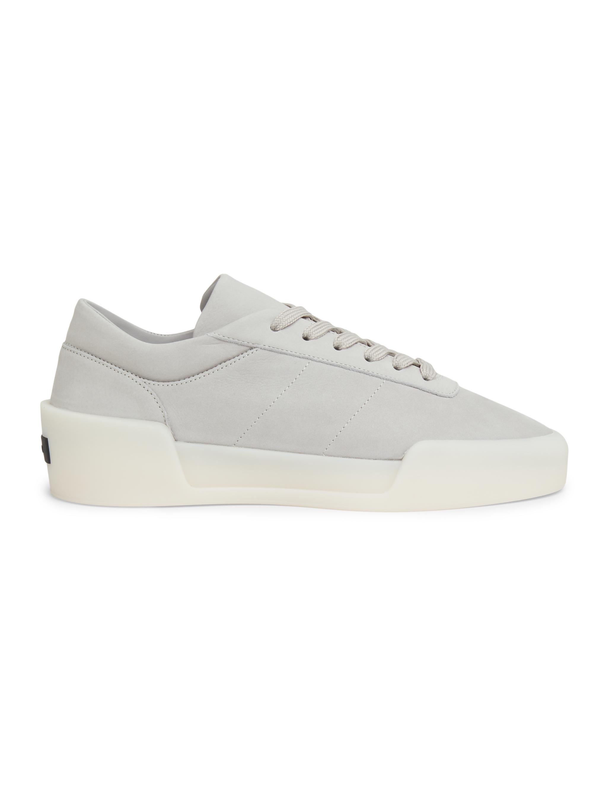 Fear of God Men's Aerobic Low-Top Suede Sneakers - Light Grey Off White