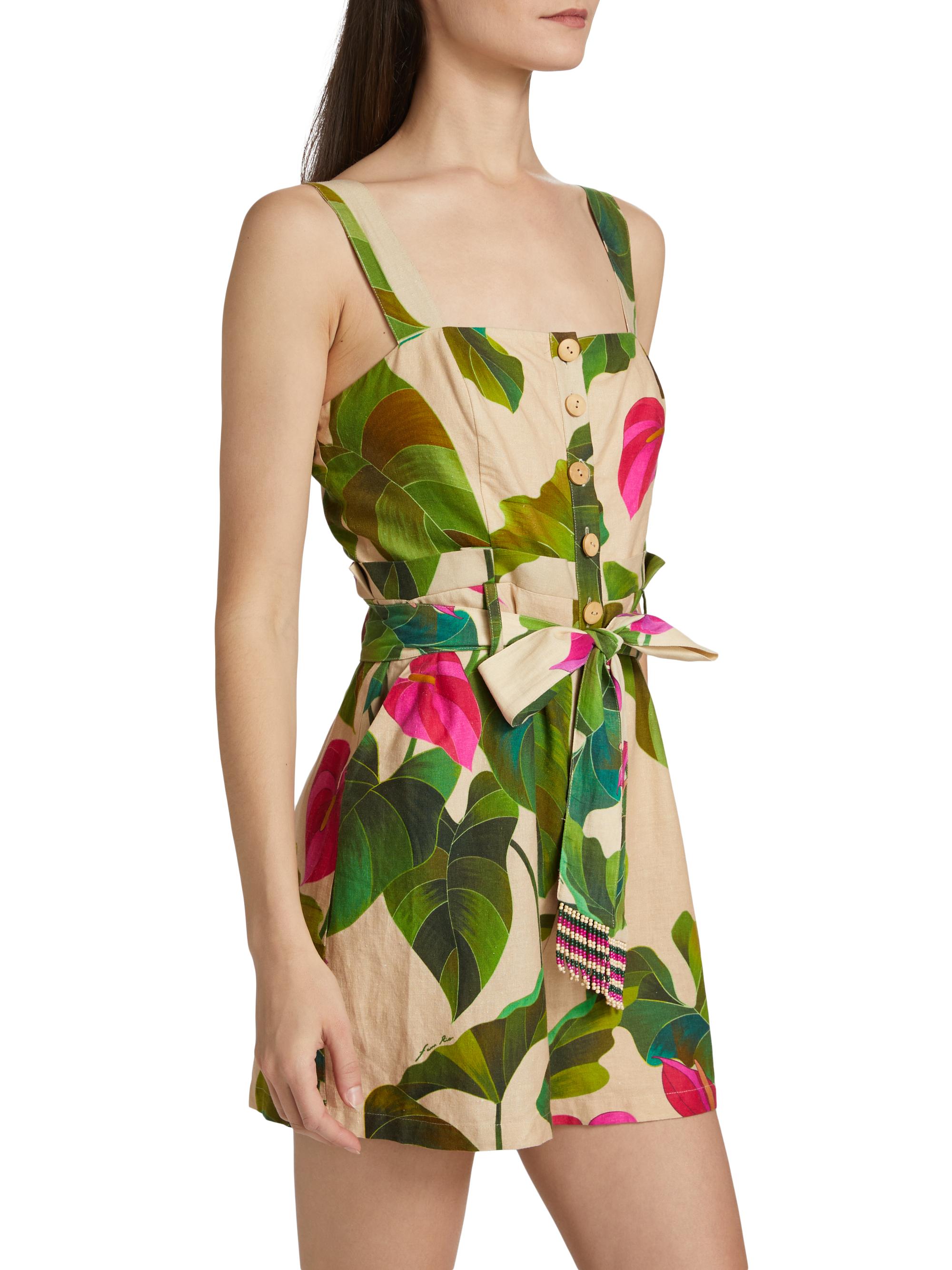 IN THE LEAVES WOVEN ROMPER
