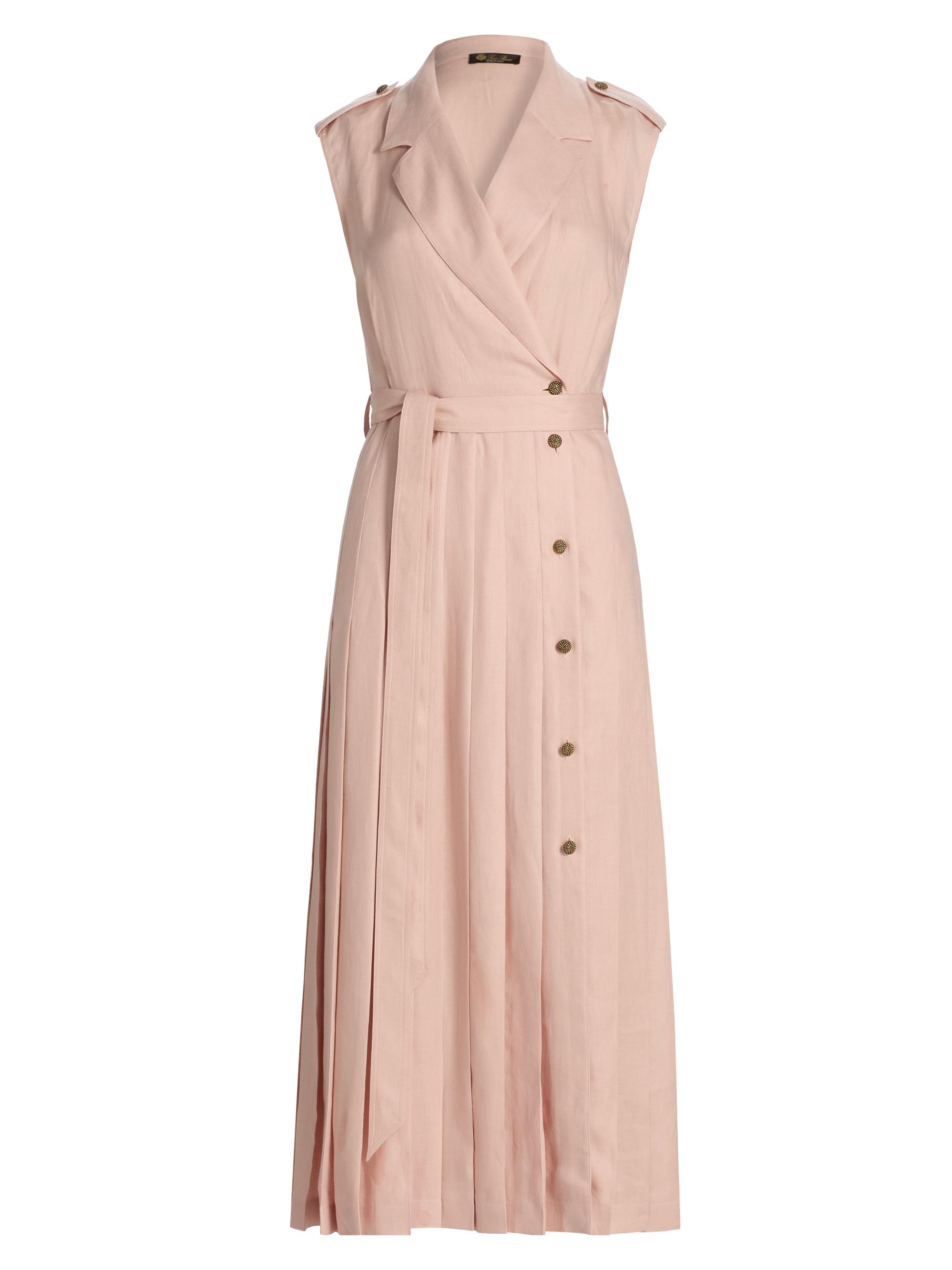 Loro Piana Women's Bryce Twill Trench Midi-Dress - Pineapple Rose