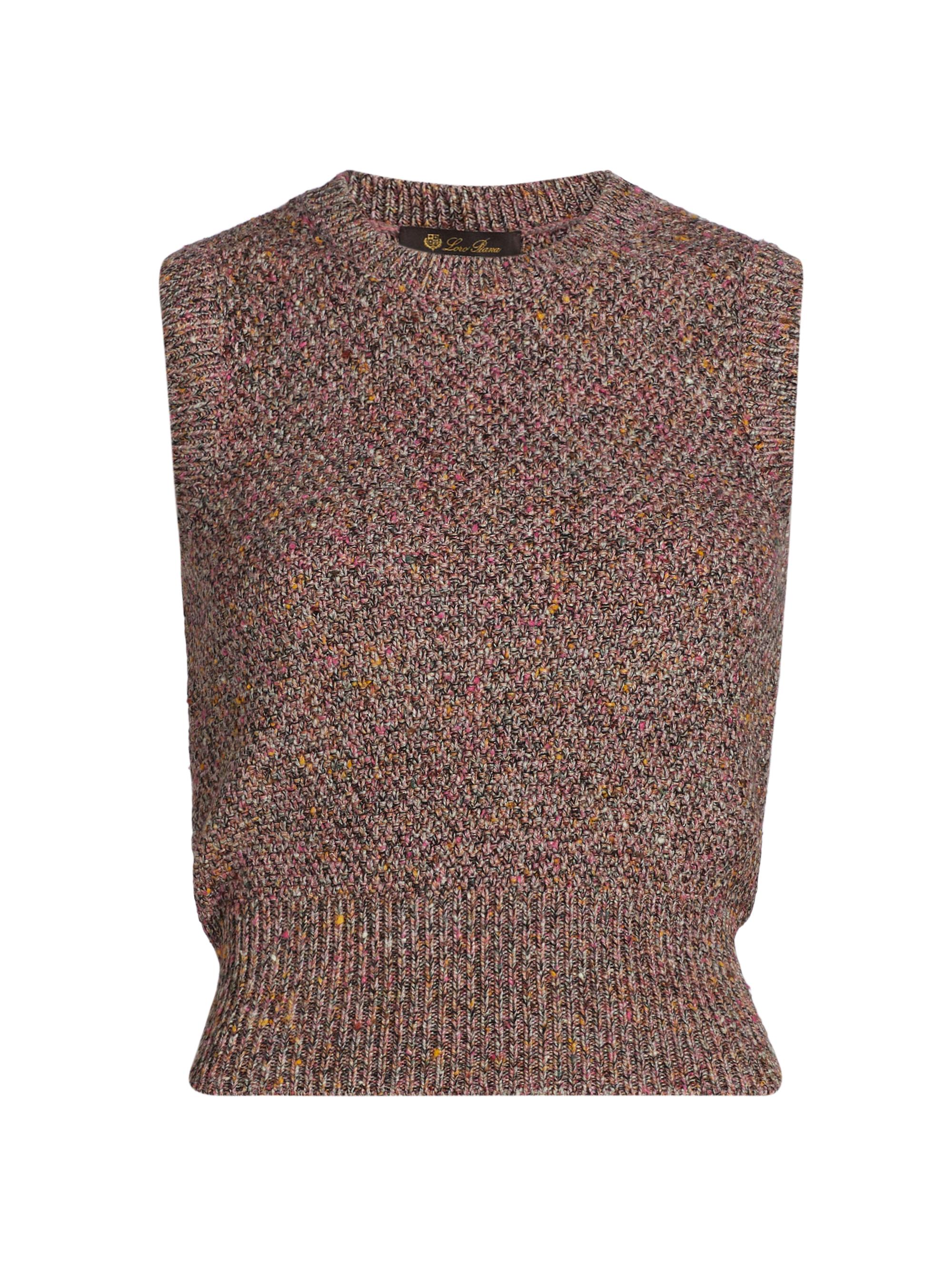 Loro Piana Women's Ispra Silk-Cashmere Top - Cliff Flowers