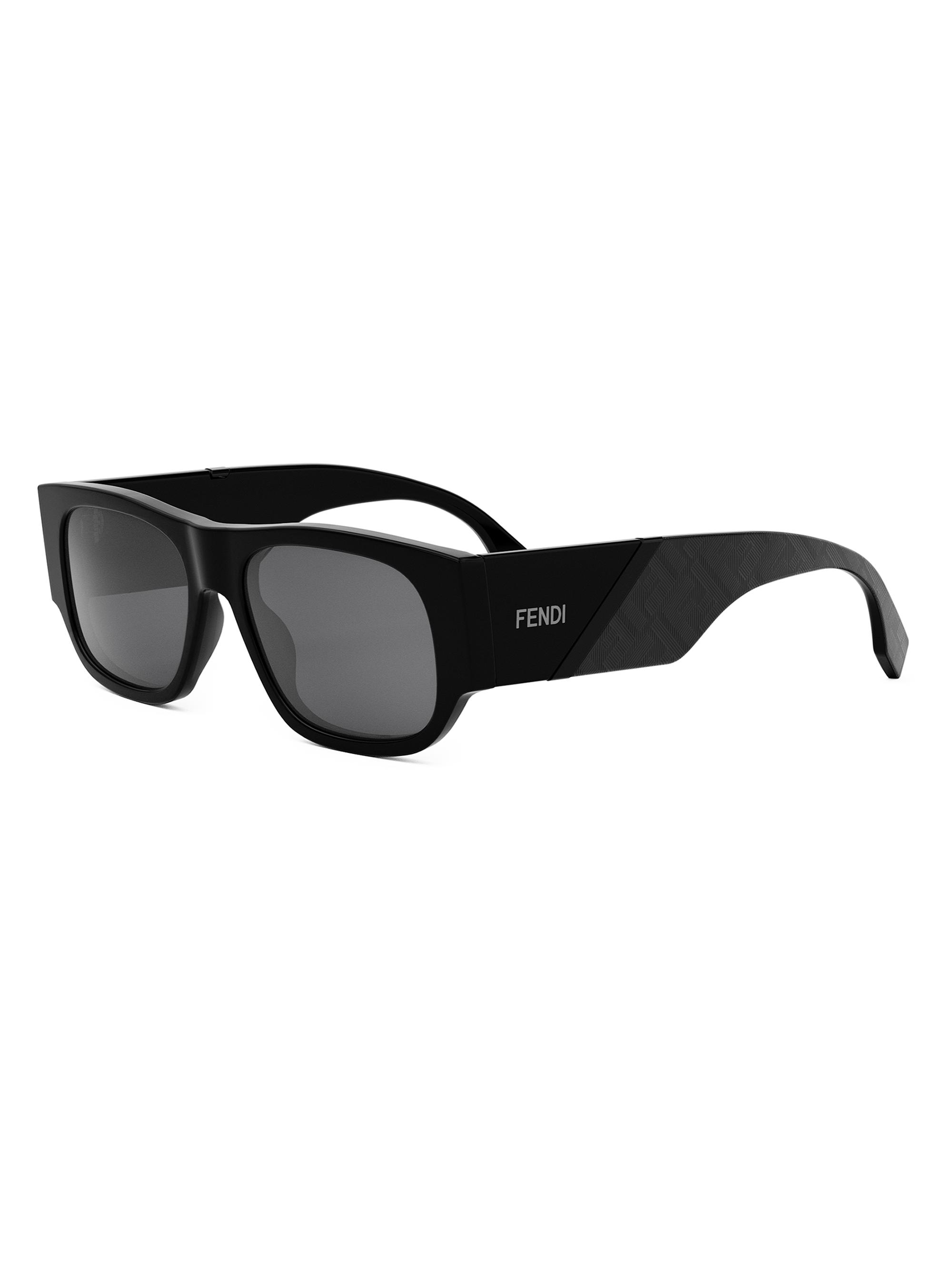 Fendi Fendi Diagonal 54MM Rectangular Sunglasses | Saks Fifth Avenue